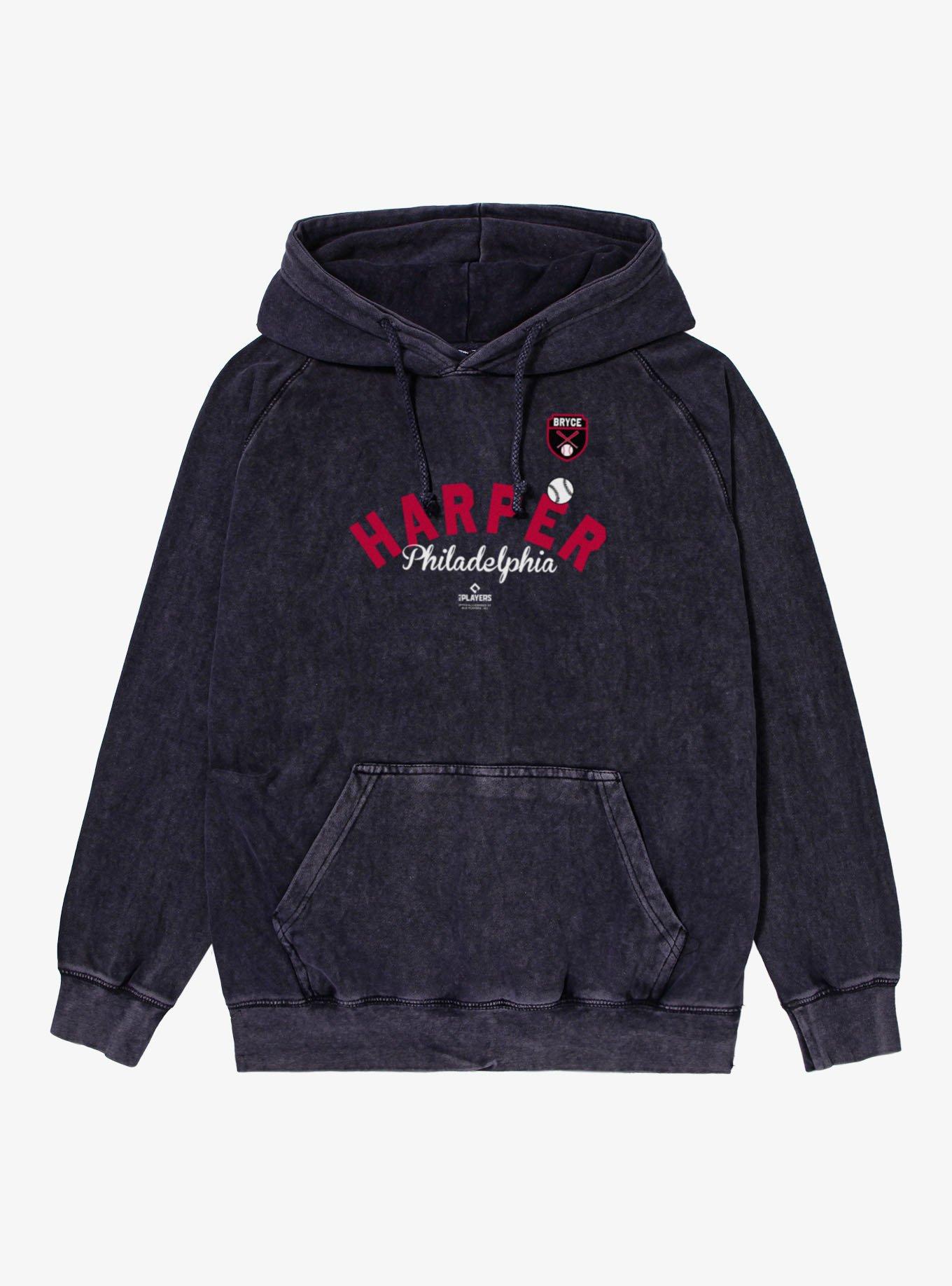 MLB Bryce Badge Harper Mineral Wash Hoodie, , hi-res