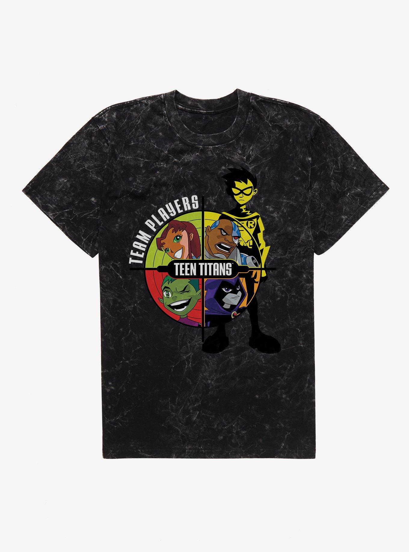 Teen Titans Team Players Mineral Wash T-Shirt, , hi-res