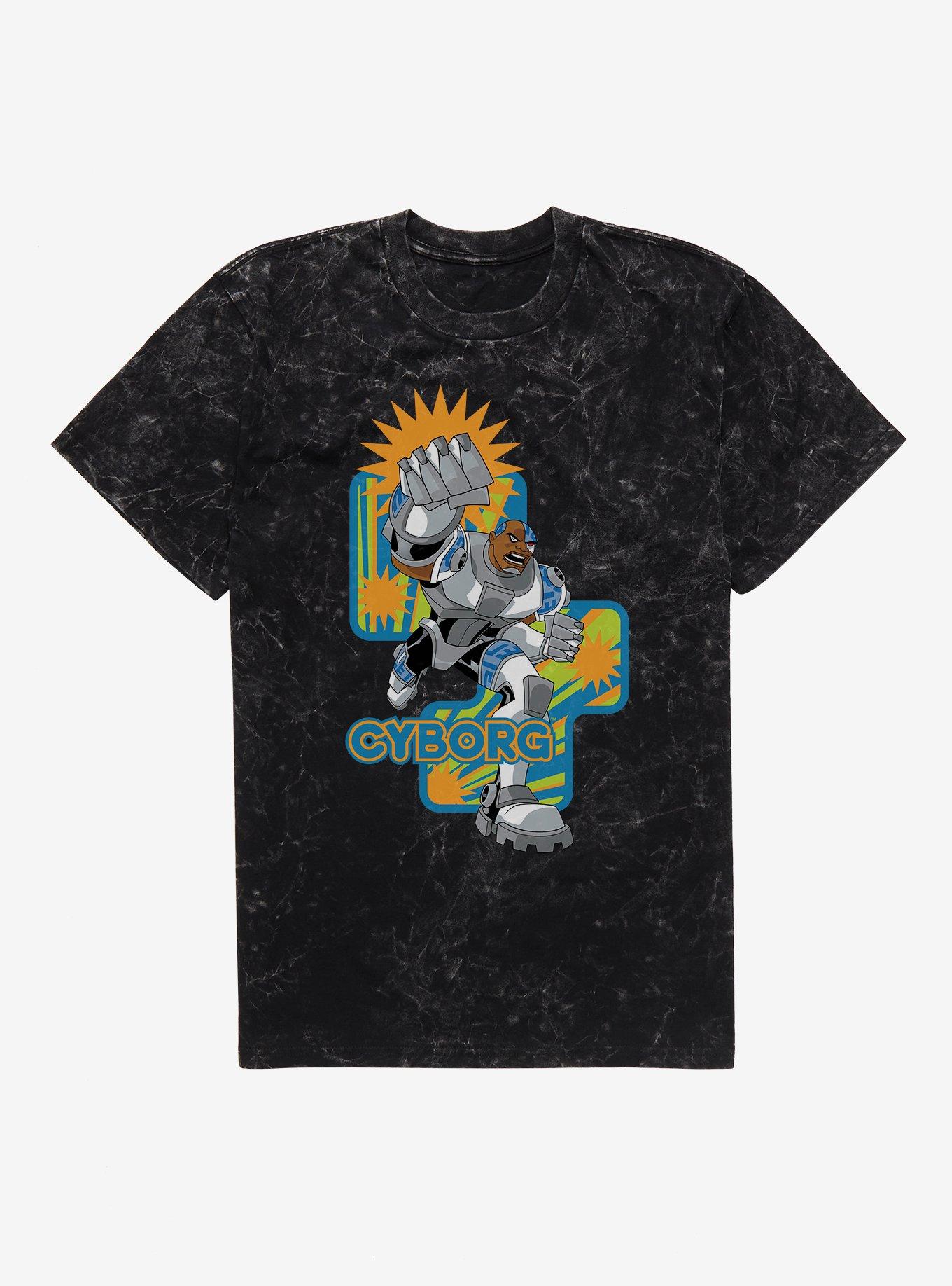 Teen Titans Cybord Mineral Wash T-Shirt, , hi-res