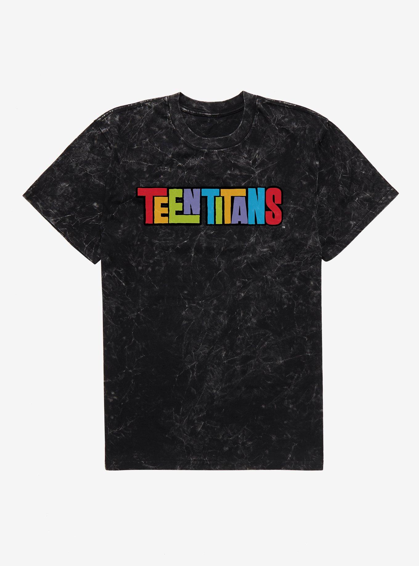 Teen Titans Logo Mineral Wash T-Shirt, , hi-res