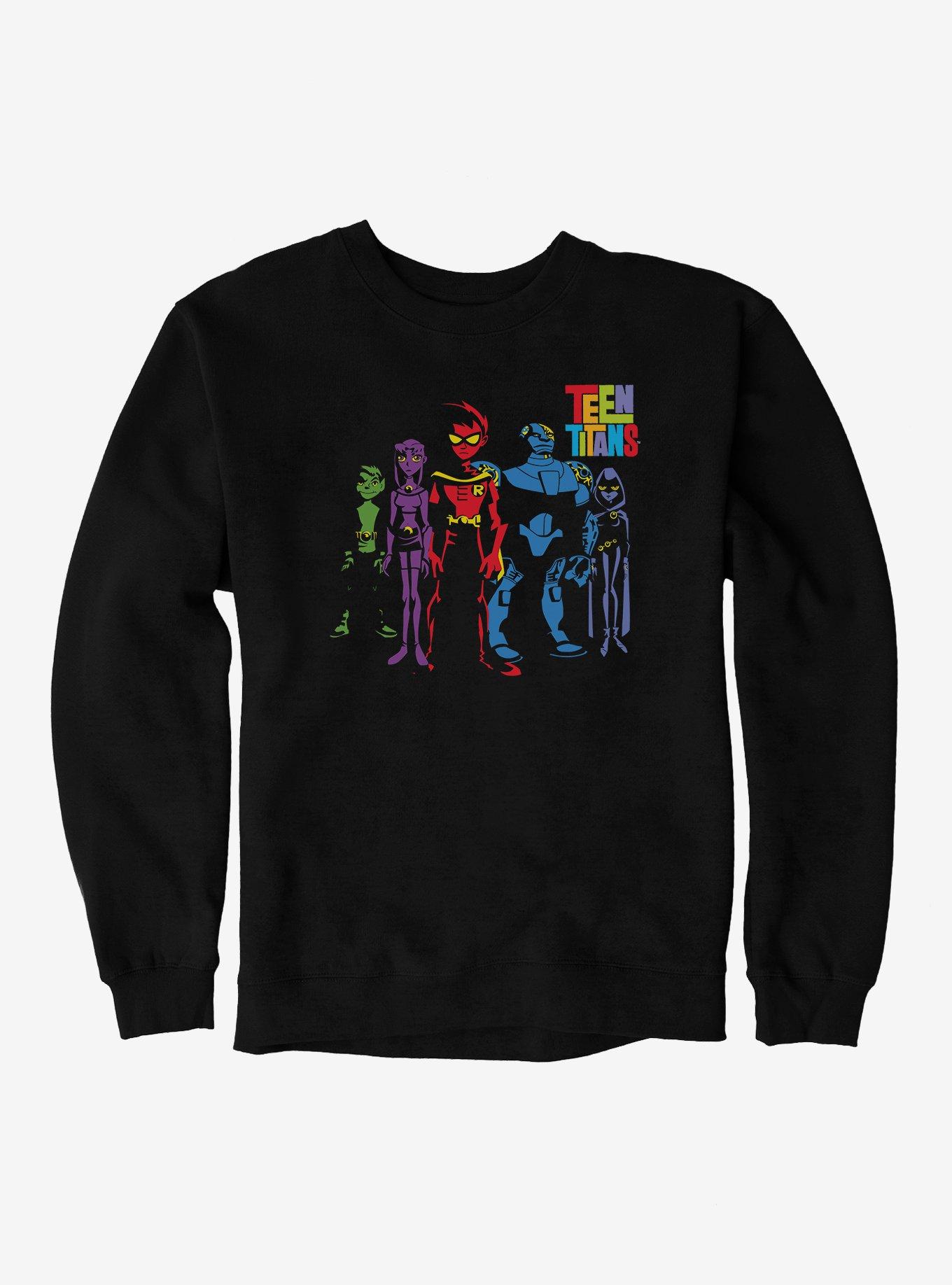 Teen Titans Team Shadow Group Sweatshirt, BLACK, hi-res