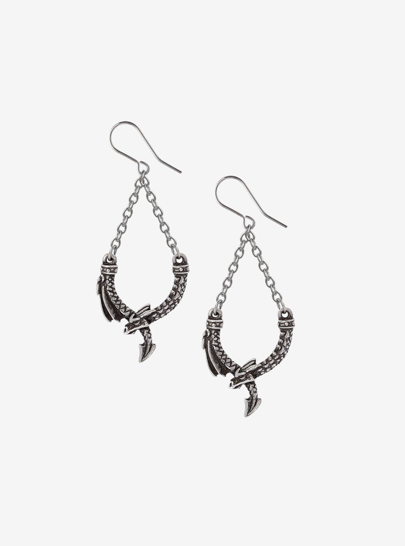 Alchemy of England Dragon's Lure Dropper Earrings, , hi-res