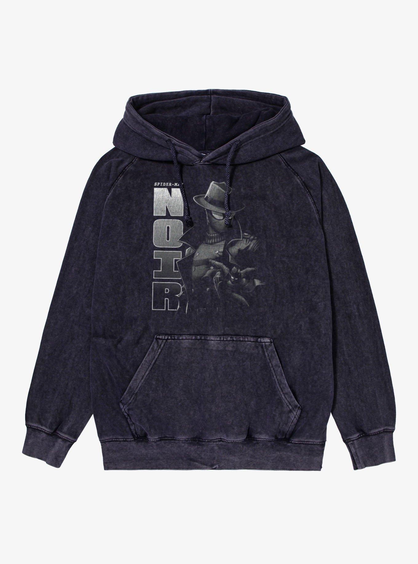 Marvel Spider-Man Noir Dramatic Collage Mineral Wash Hoodie