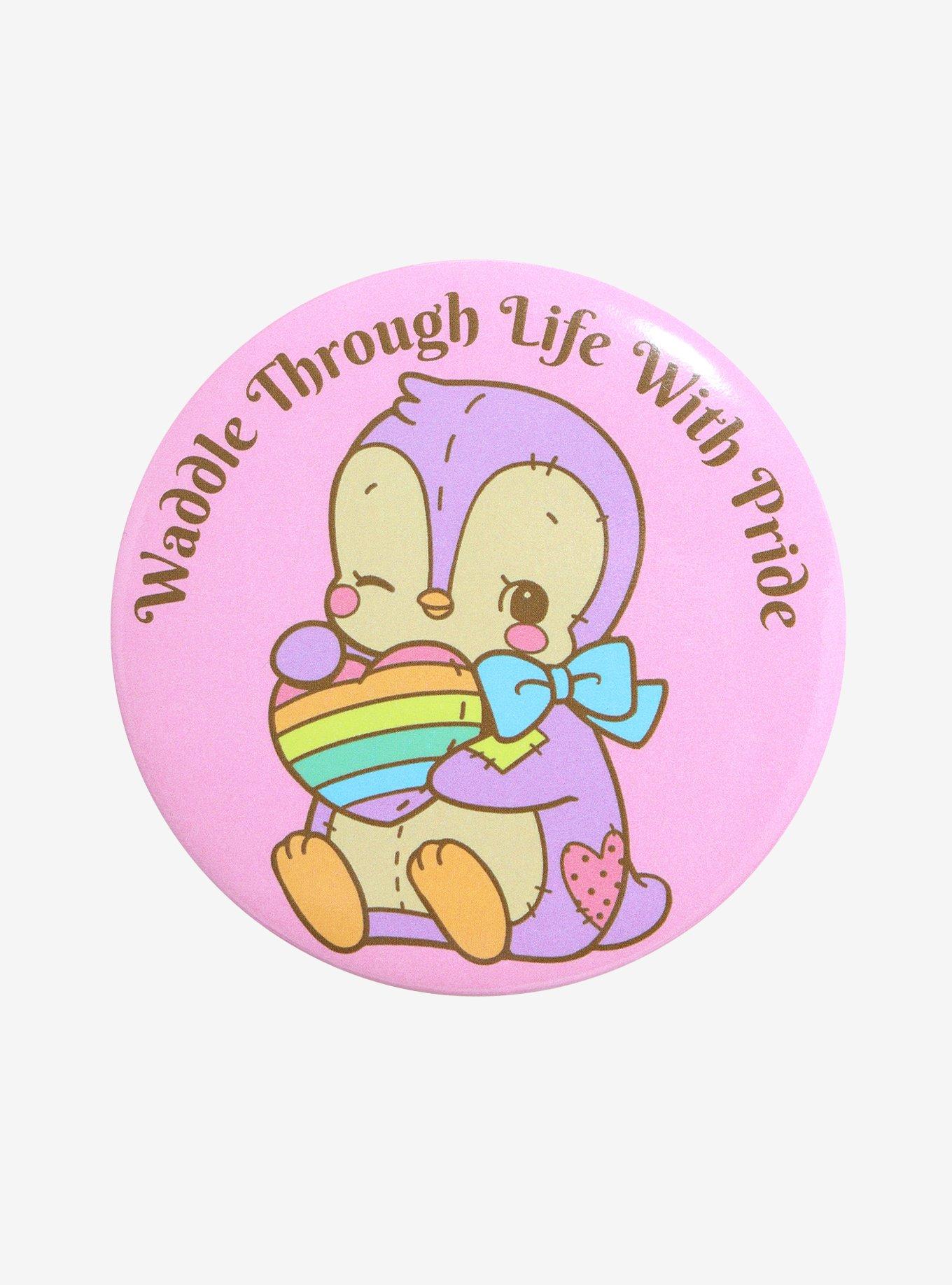 Penguin Pride 3 Inch Button By Vampire Valentine, , hi-res