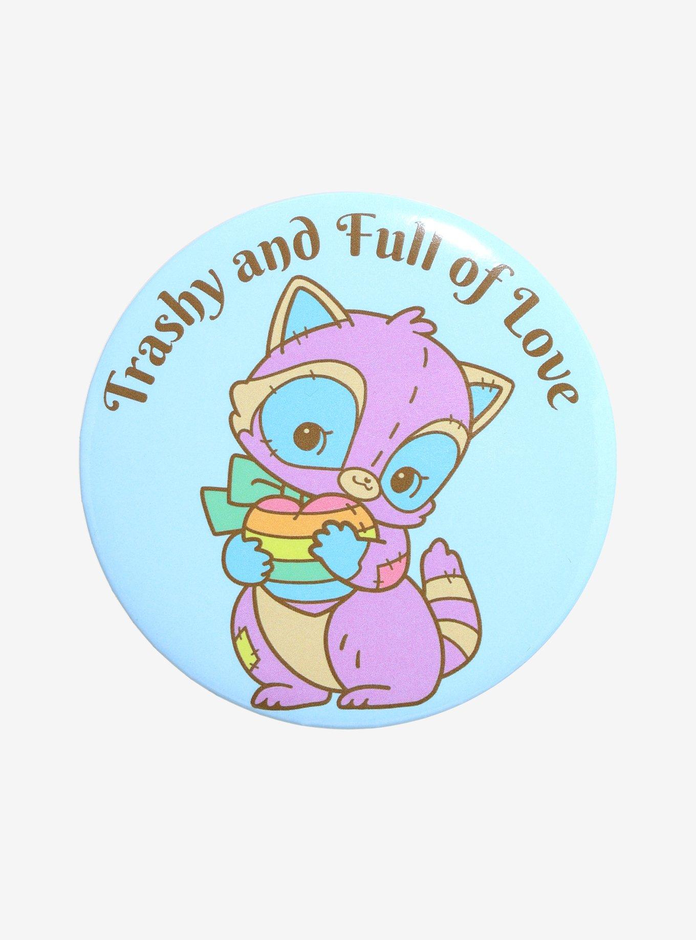Raccoon Pride 3 Inch Button By Vampire Valentine, , hi-res