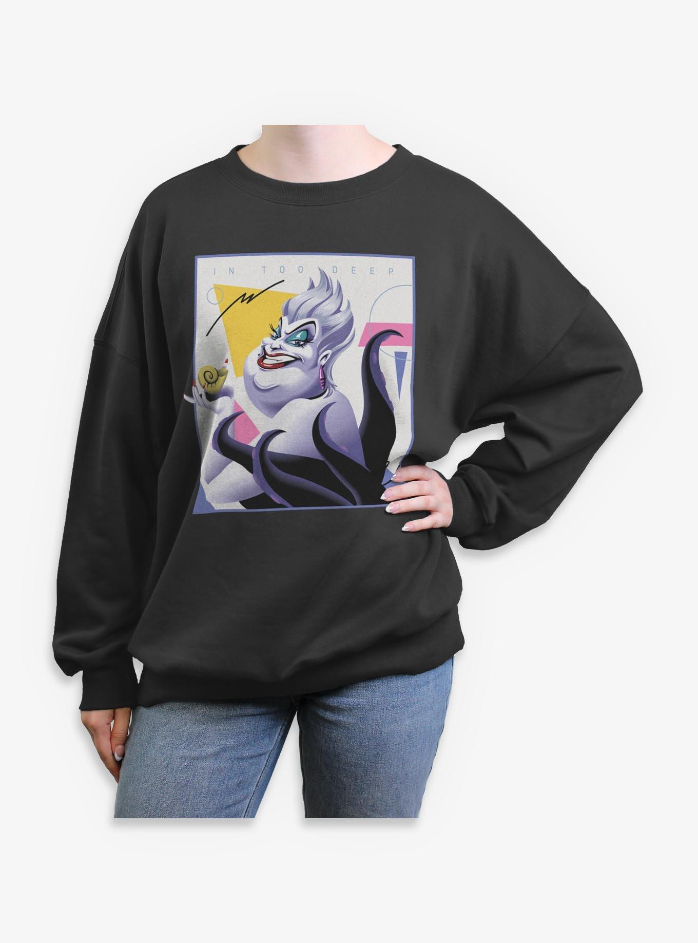 Disney Villains Ursula In Too Deep Retro Girls Oversized Sweatshirt, , hi-res