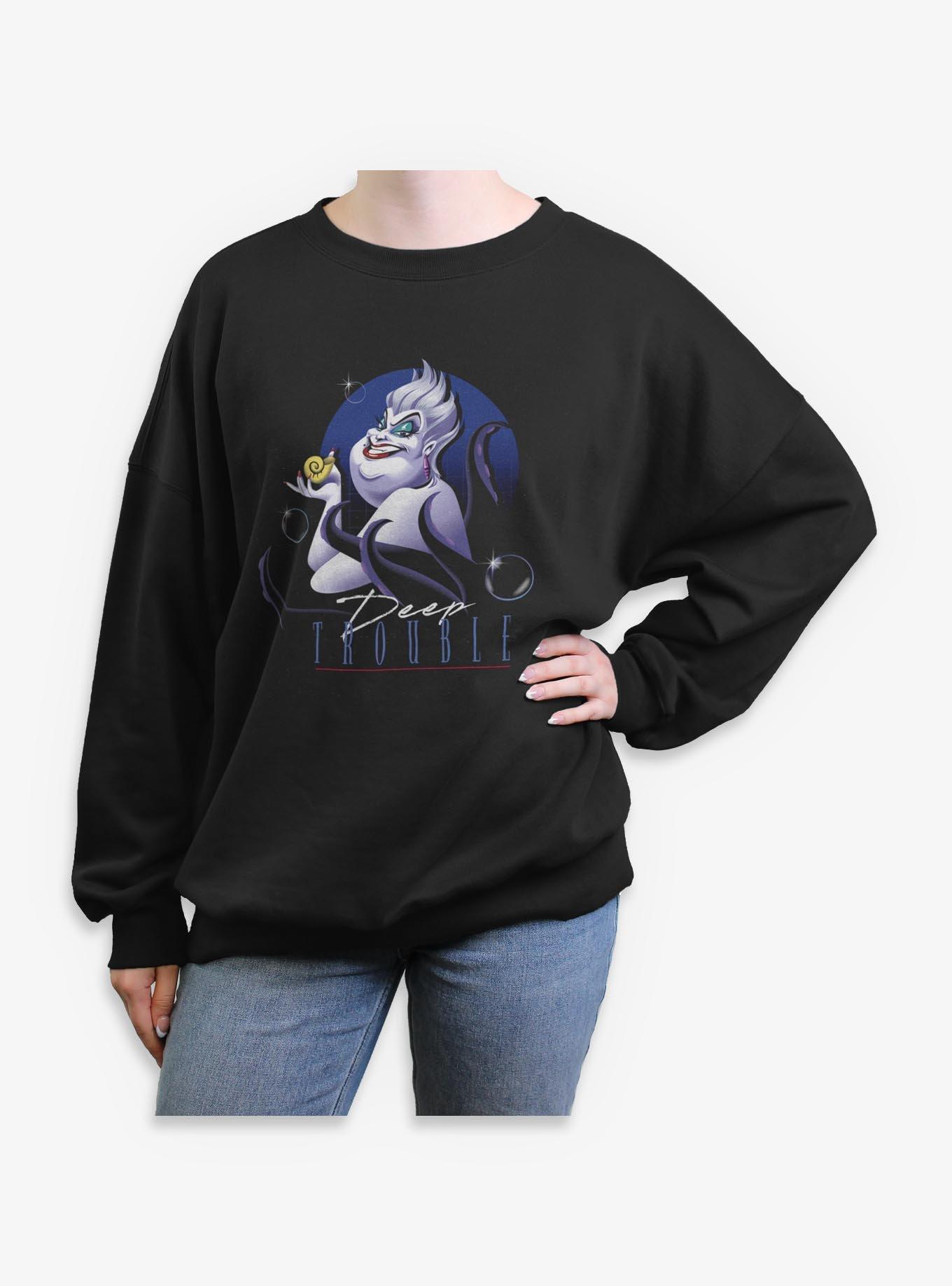 Disney Villains Ursula Deep Trouble Retro Girls Oversized Sweatshirt, , hi-res