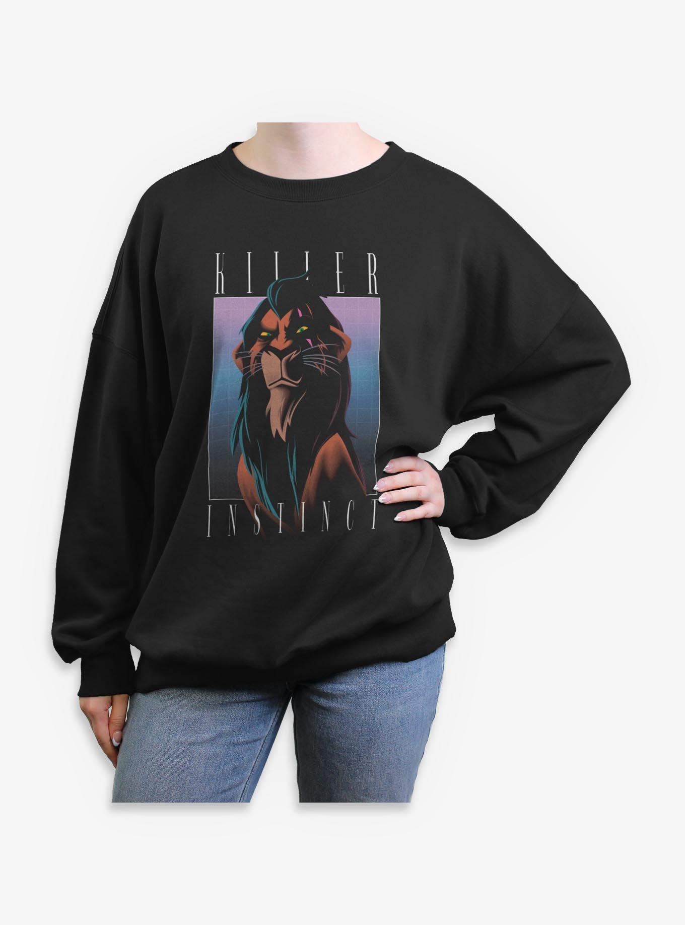 Disney Villains Scar Killer Instinct Retro Girls Oversized Sweatshirt, , hi-res