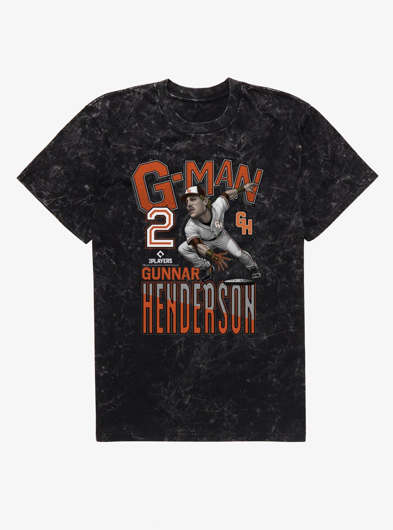 MLB Gunnar Henderson G-Man Dashing Mineral Wash T-Shirt, , hi-res