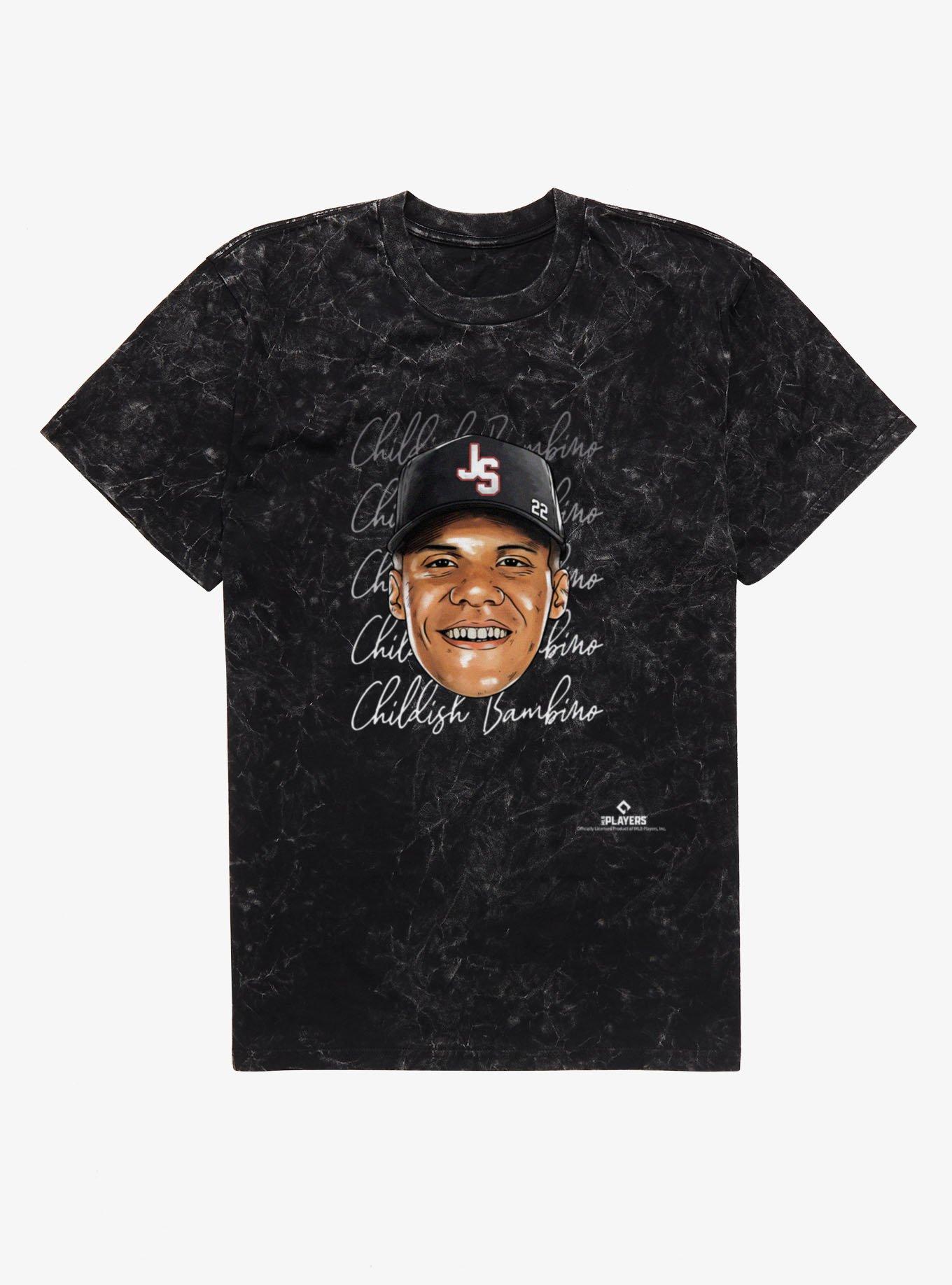MLB Juan Soto Childish Bambino Signature Face Mineral Wash T-Shirt, , hi-res