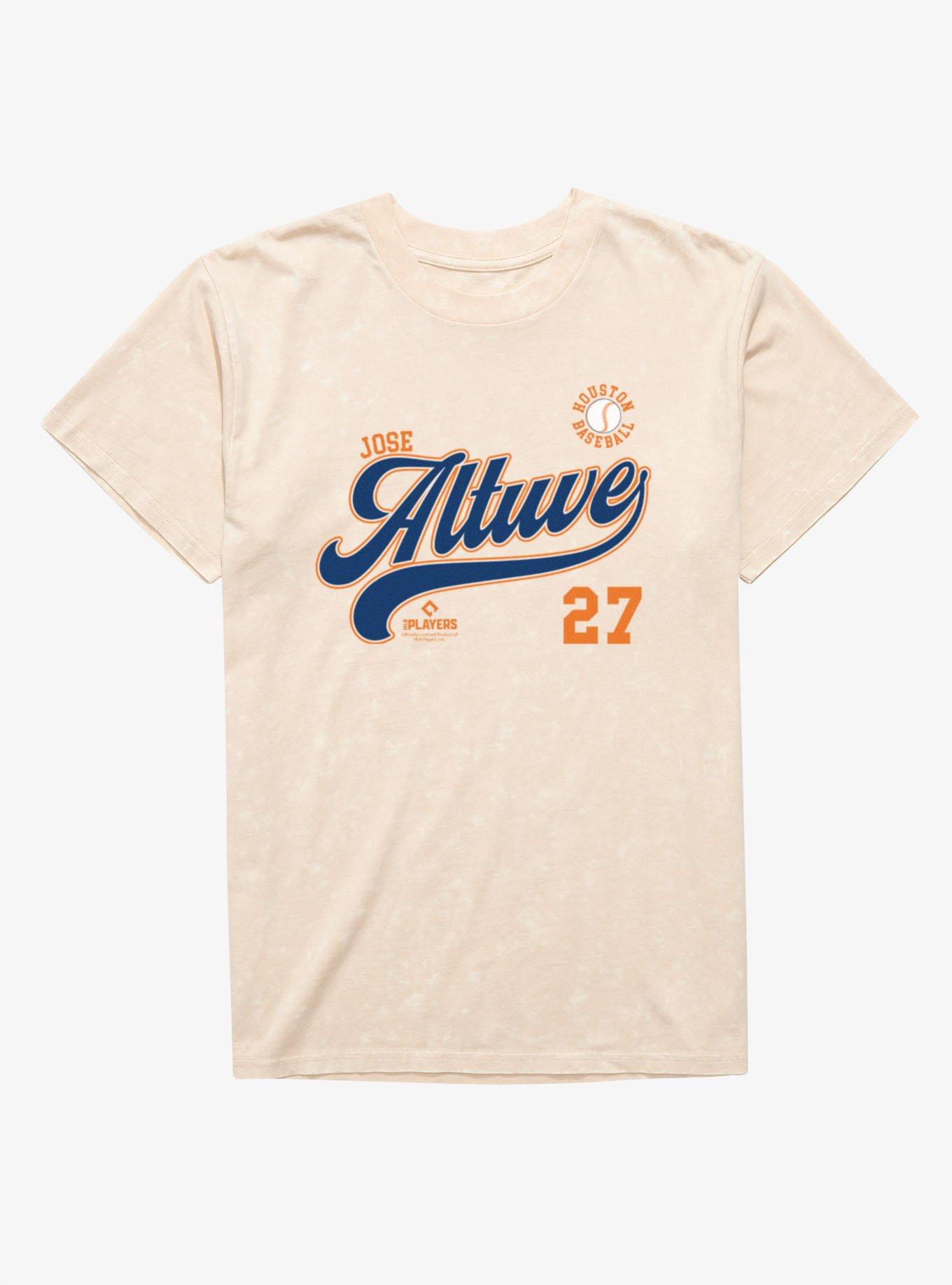 MLB Jose Altuve 27 Huston Baseball Mineral Wash T-Shirt, , hi-res