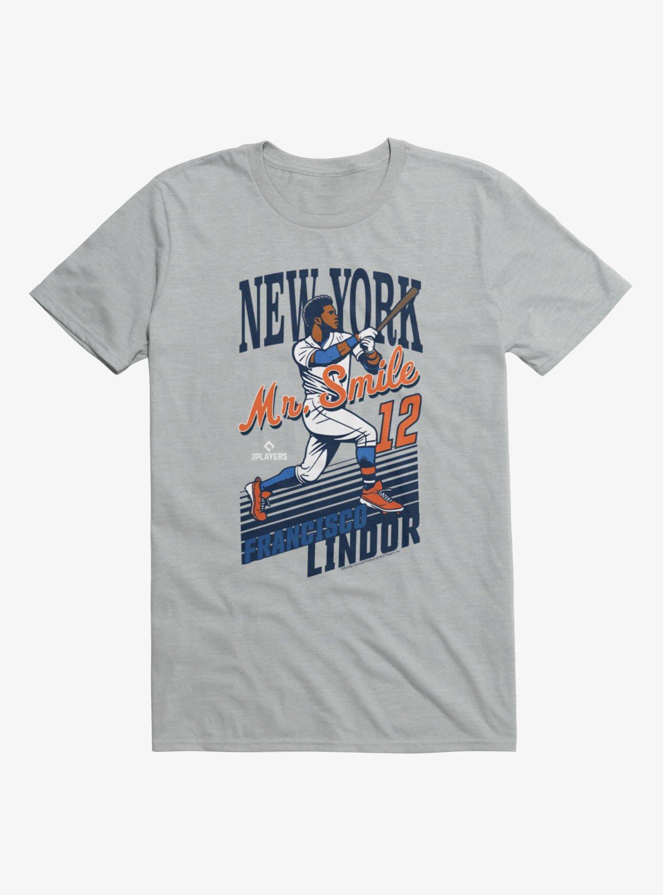 MLB Francisco Lindor Mr. Smile Angled Lines T-Shirt, , hi-res