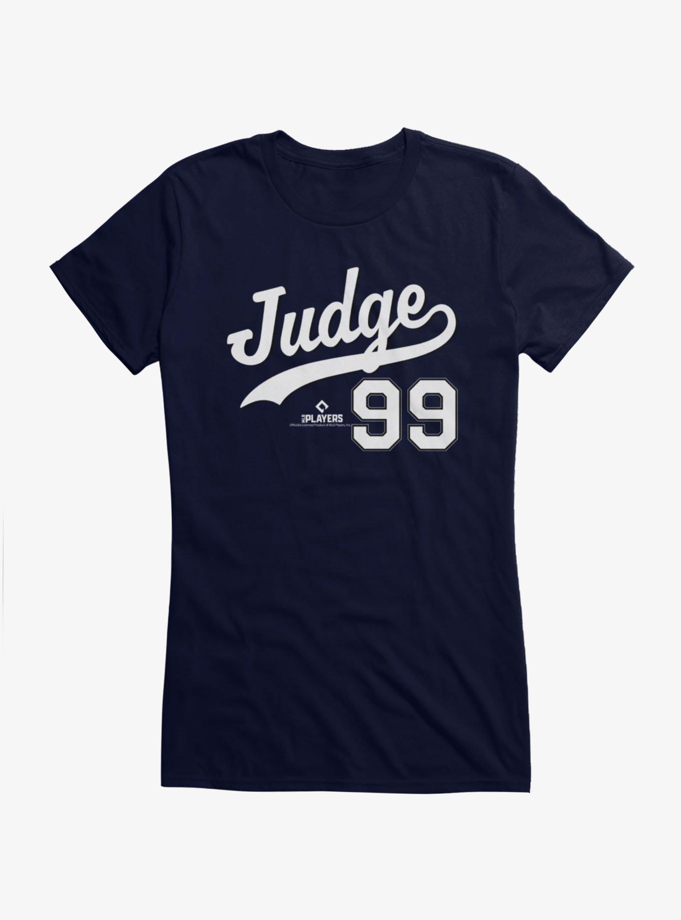 MLB Aaron Judge Swoosh 99 Girls T-Shirt, NAVY, hi-res