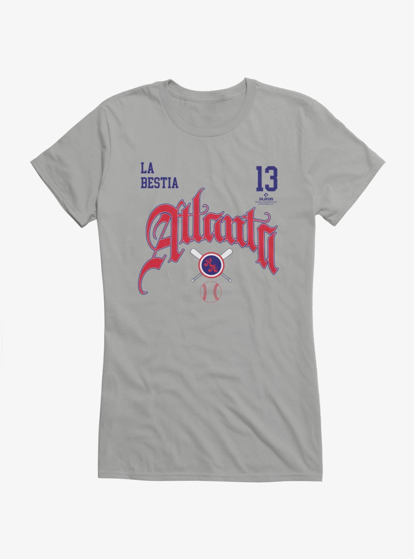 MLB Ronald Acuna Jr. Atlanta La Bestia 13 Girls T-Shirt, SPORT GRAY, hi-res