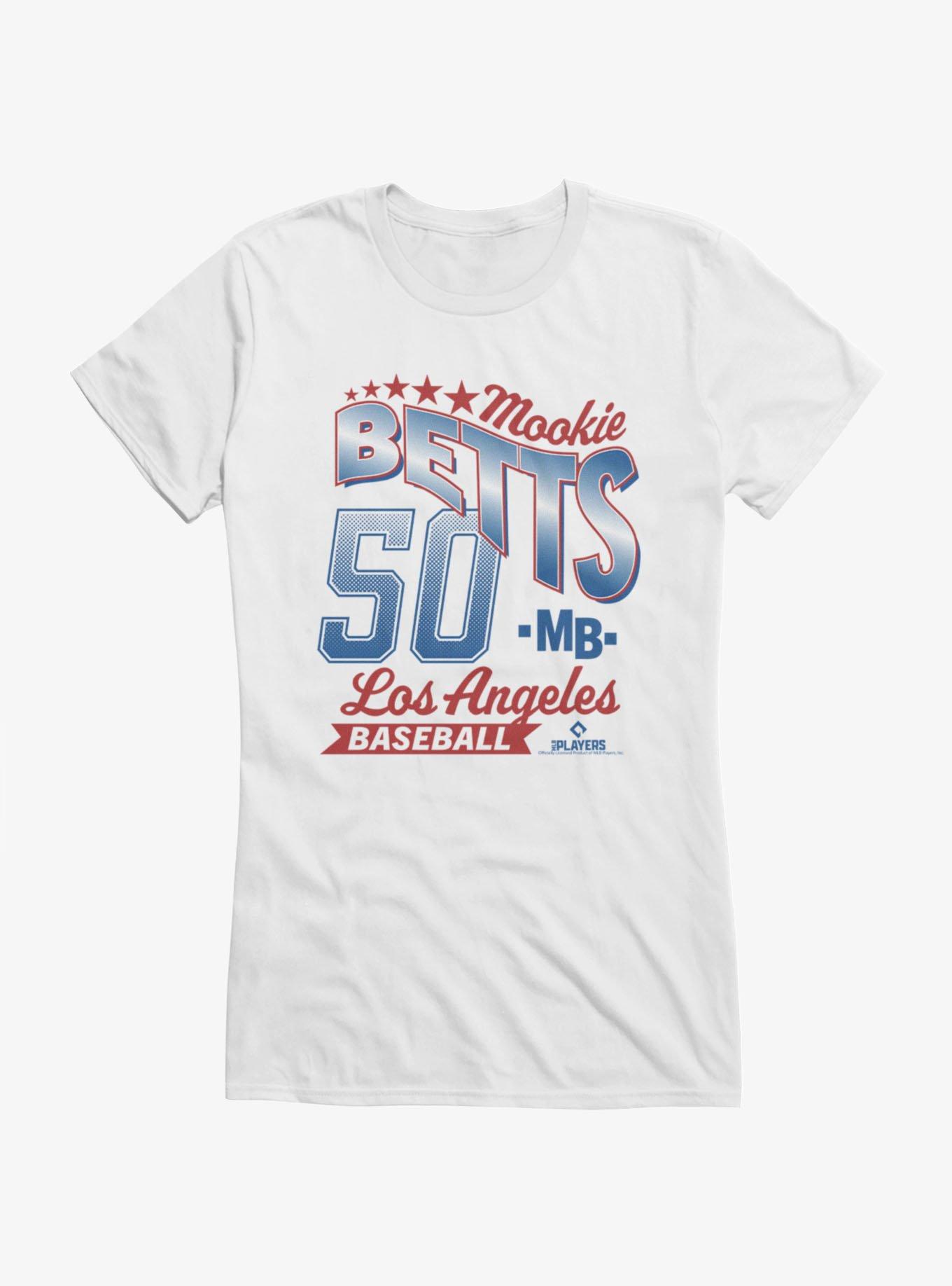 MLB Mookie Betts Stretch 50 Girls T-Shirt, WHITE, hi-res
