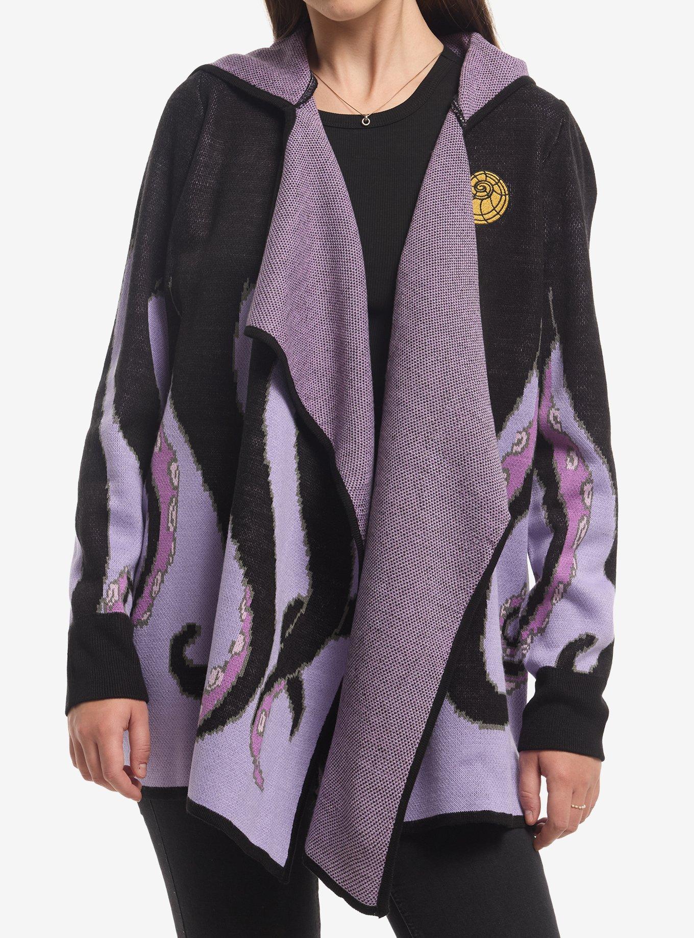 Disney The Little Mermaid Ursula Girls Hooded Open Cardigan