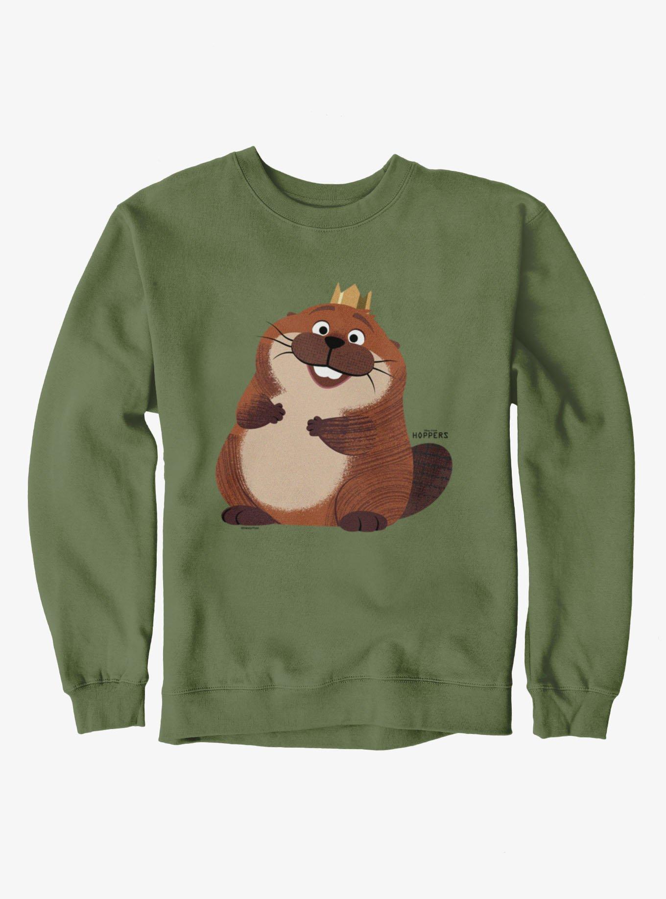 Disney Pixar Hoppers Happy King George Beaver Sweatshirt