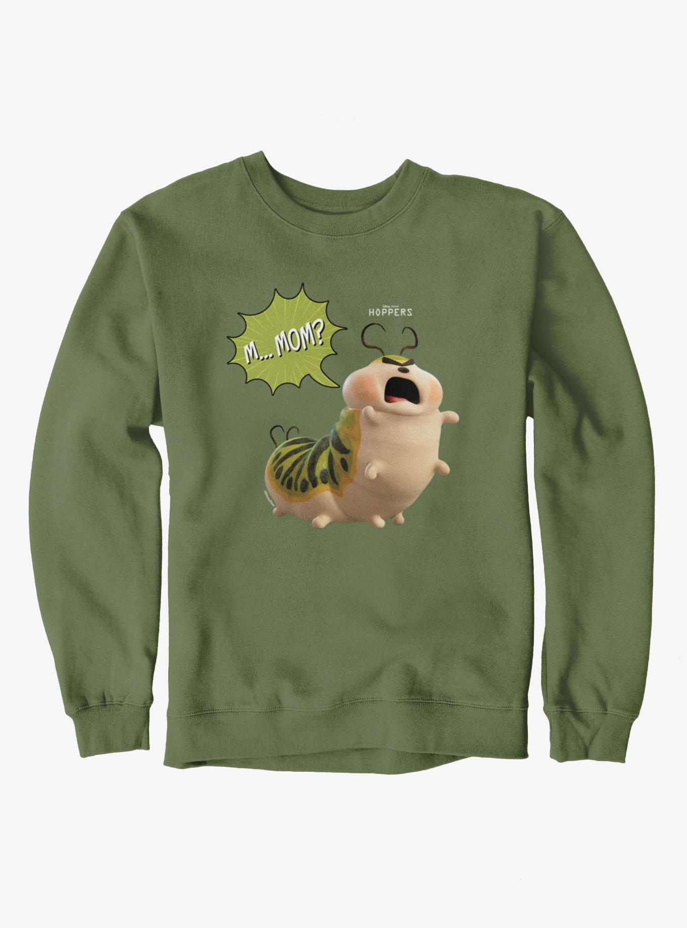 Disney Pixar Hoppers Titus Caterpillar Momma Yell Sweatshirt, MILITARY GREEN, hi-res view 1