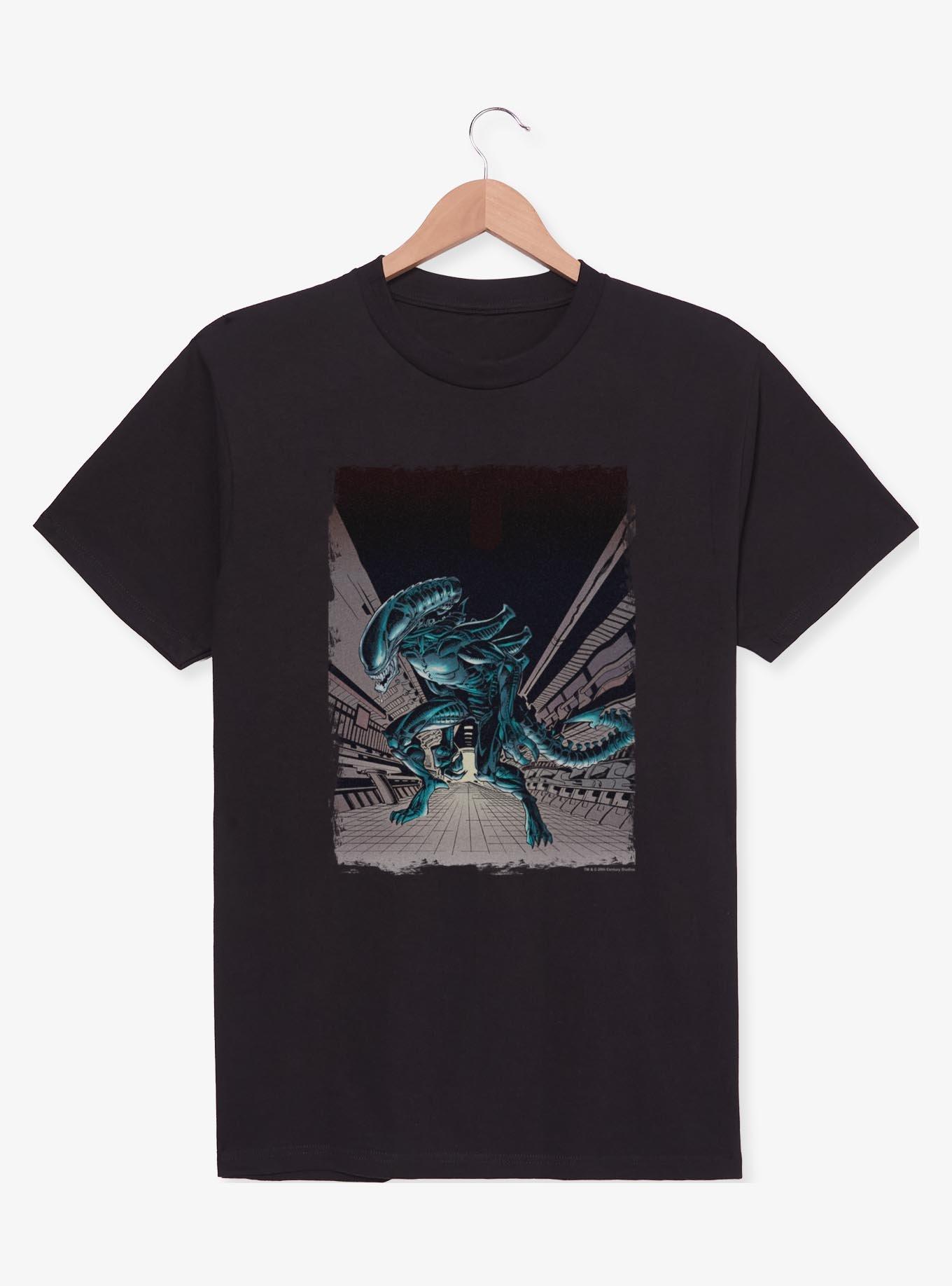 Alien Blue Xenomorph T-Shirt - BLACK | BoxLunch