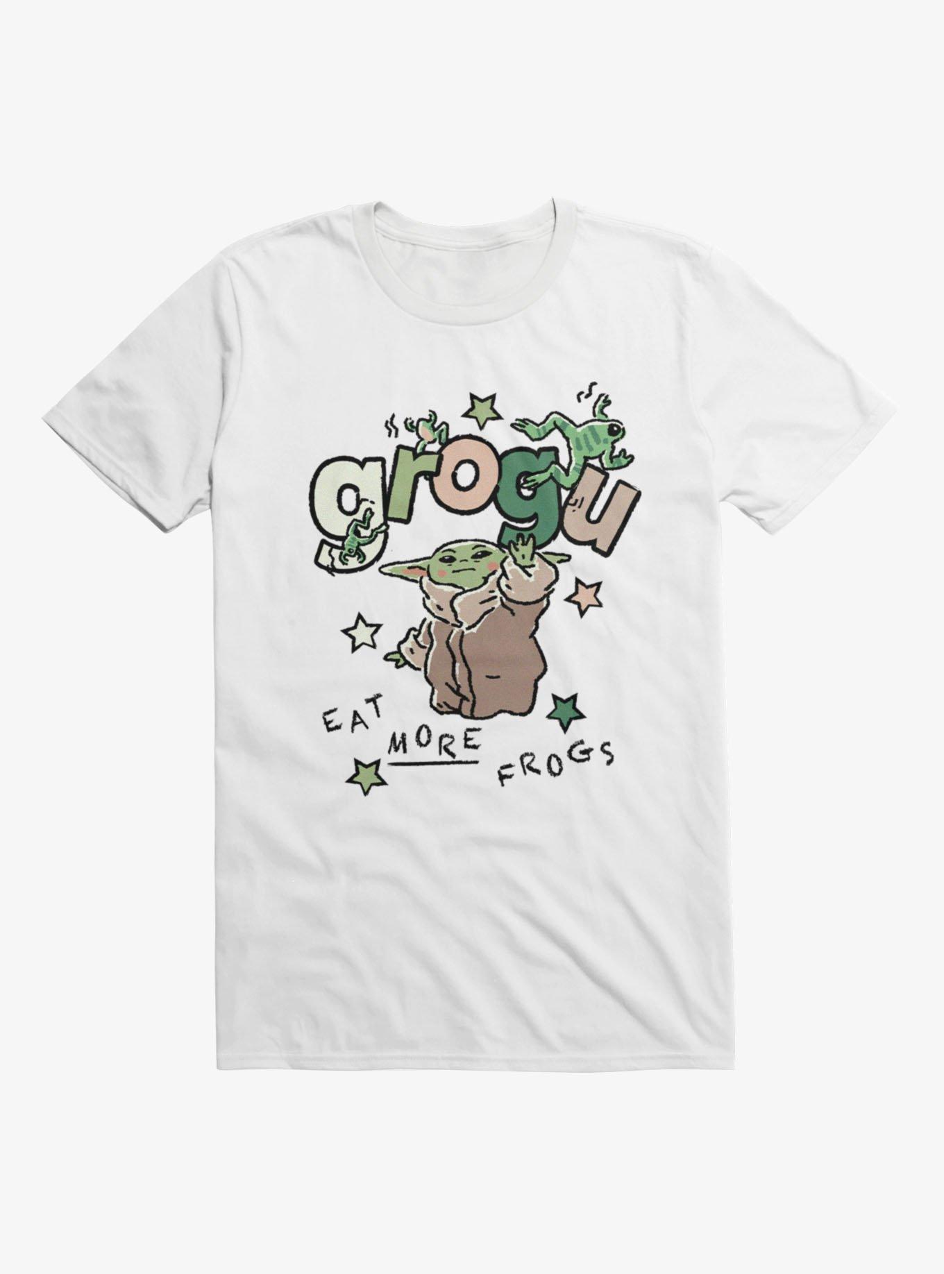 Star Wars The Mandalorian And Grogu Eat More Frog Sketch T-Shirt