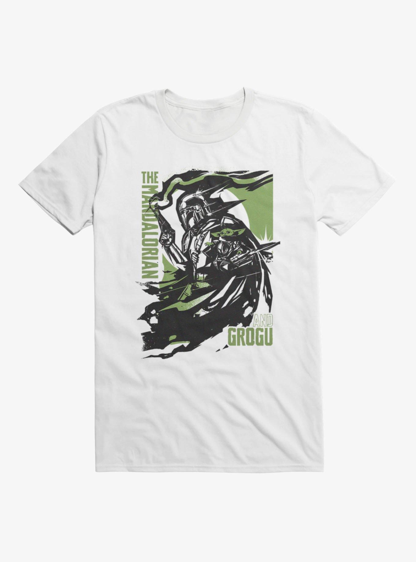 Star Wars The Mandalorian And Grogu Smoke And Cape Swirl T-Shirt, , hi-res