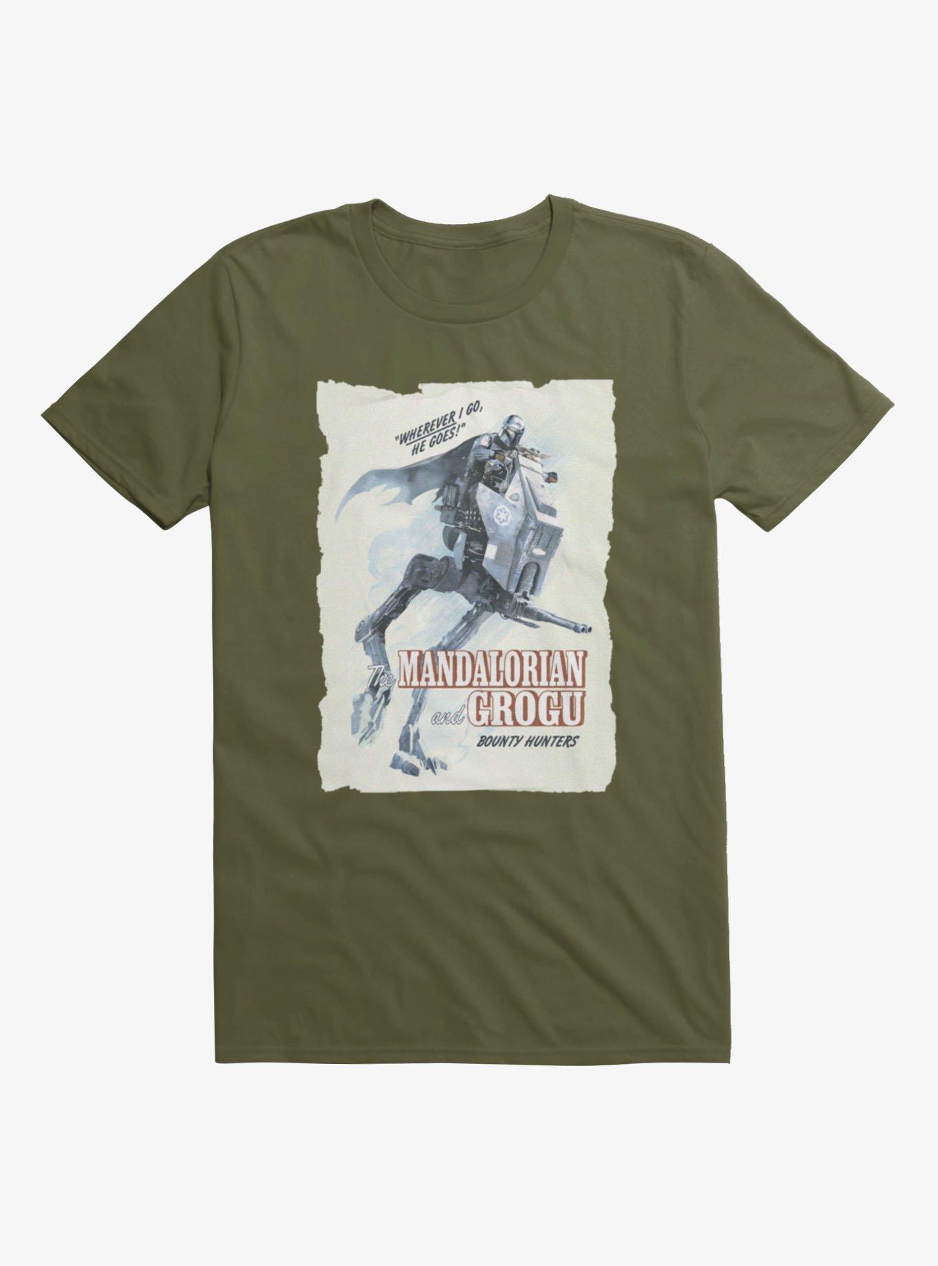 Star Wars The Mandalorian And Grogu Riding Wherever He Goes T-Shirt, , hi-res