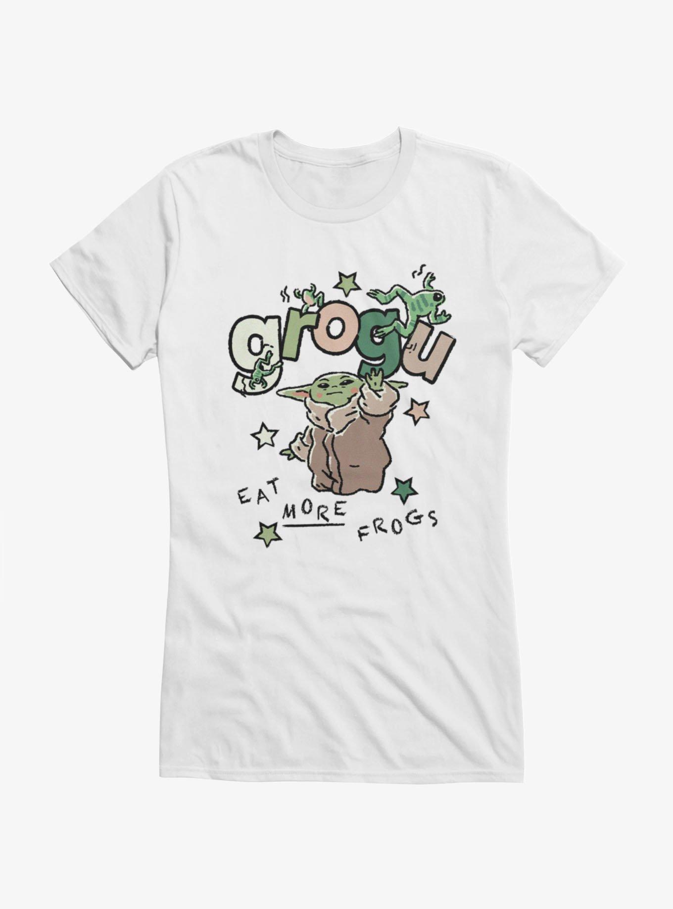 Star Wars The Mandalorian And Grogu Eat More Frog Sketch Girls T-Shirt, , hi-res