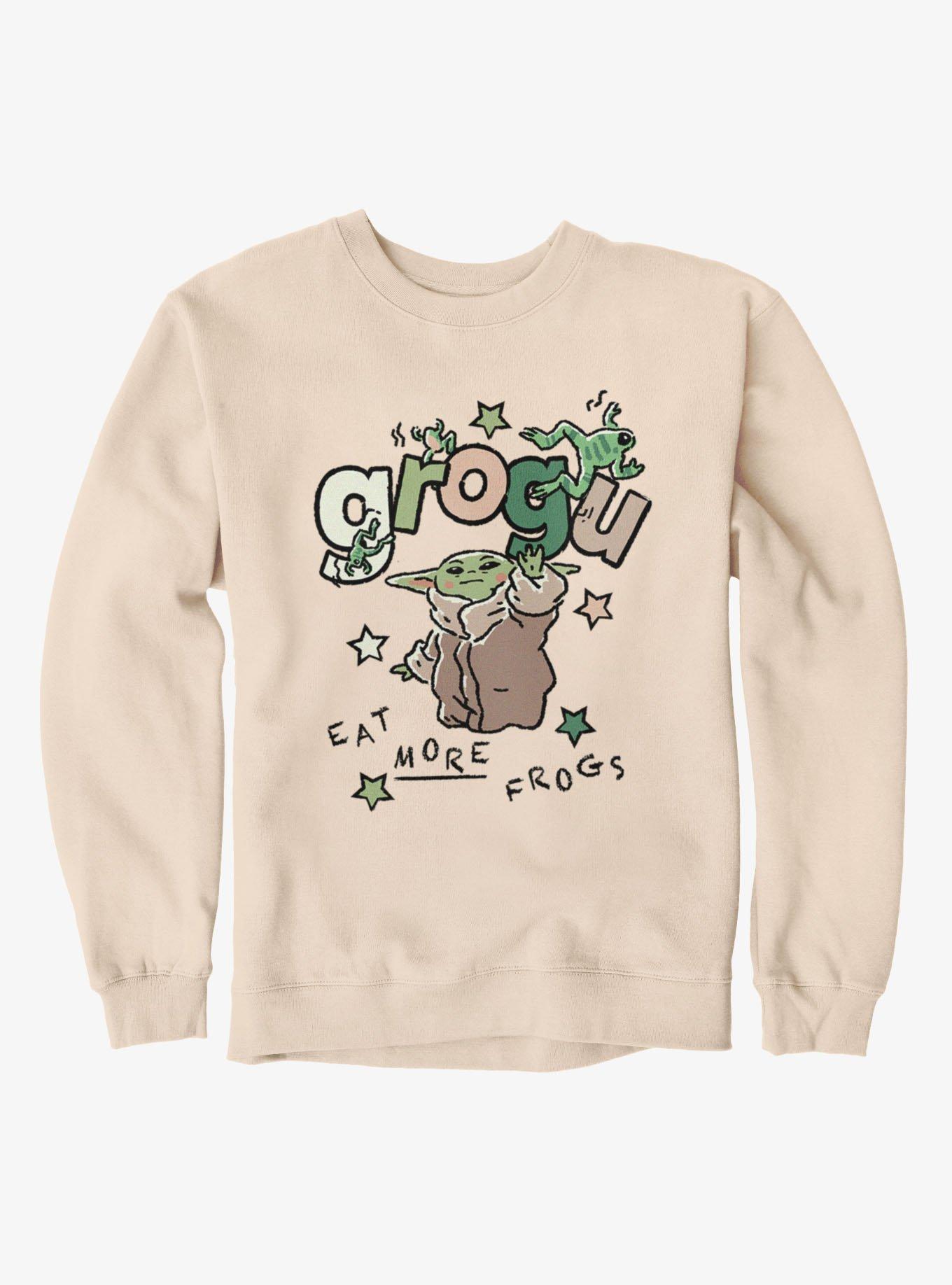 Star Wars The Mandalorian And Grogu Eat More Frog Sketch Sweatshirt, , hi-res