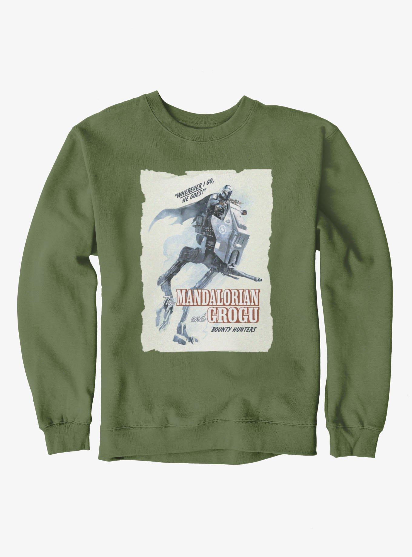 Star Wars The Mandalorian And Grogu Riding Wherever He Goes Sweatshirt, , hi-res