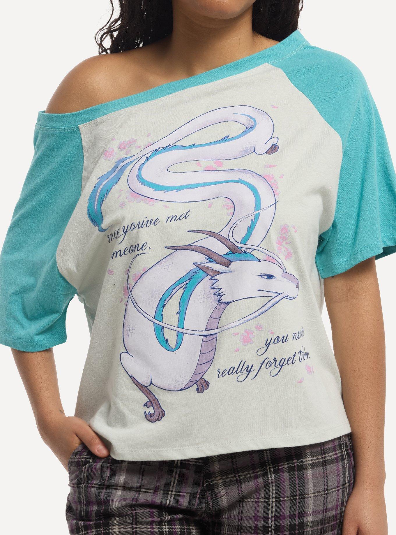 Studio Ghibli&reg; Spirited Away Haku Girls Off-Shoulder Raglan T-Shirt, , hi-res