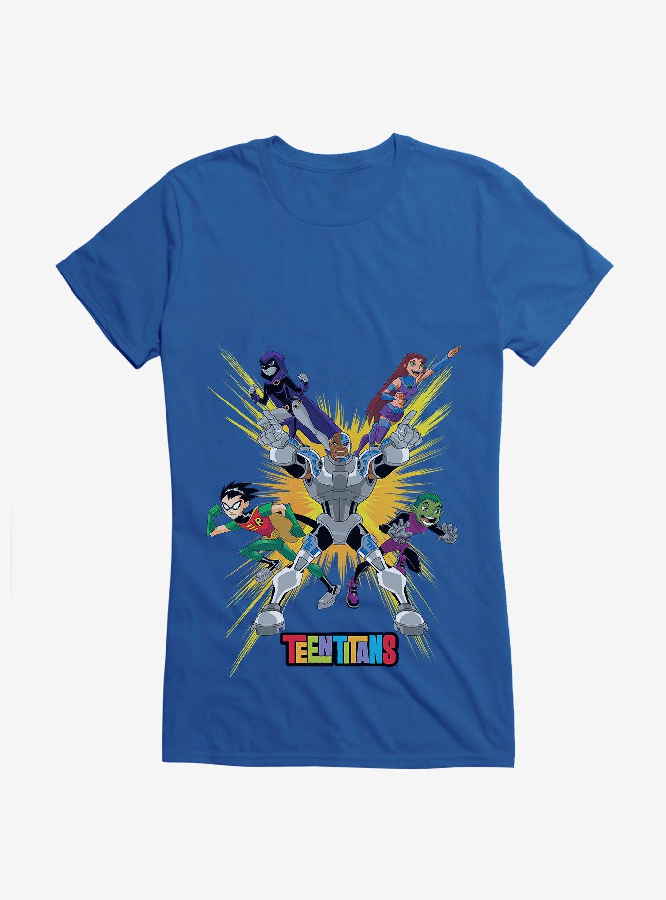 Teen Titans Into Action Girls T-Shirt, , hi-res