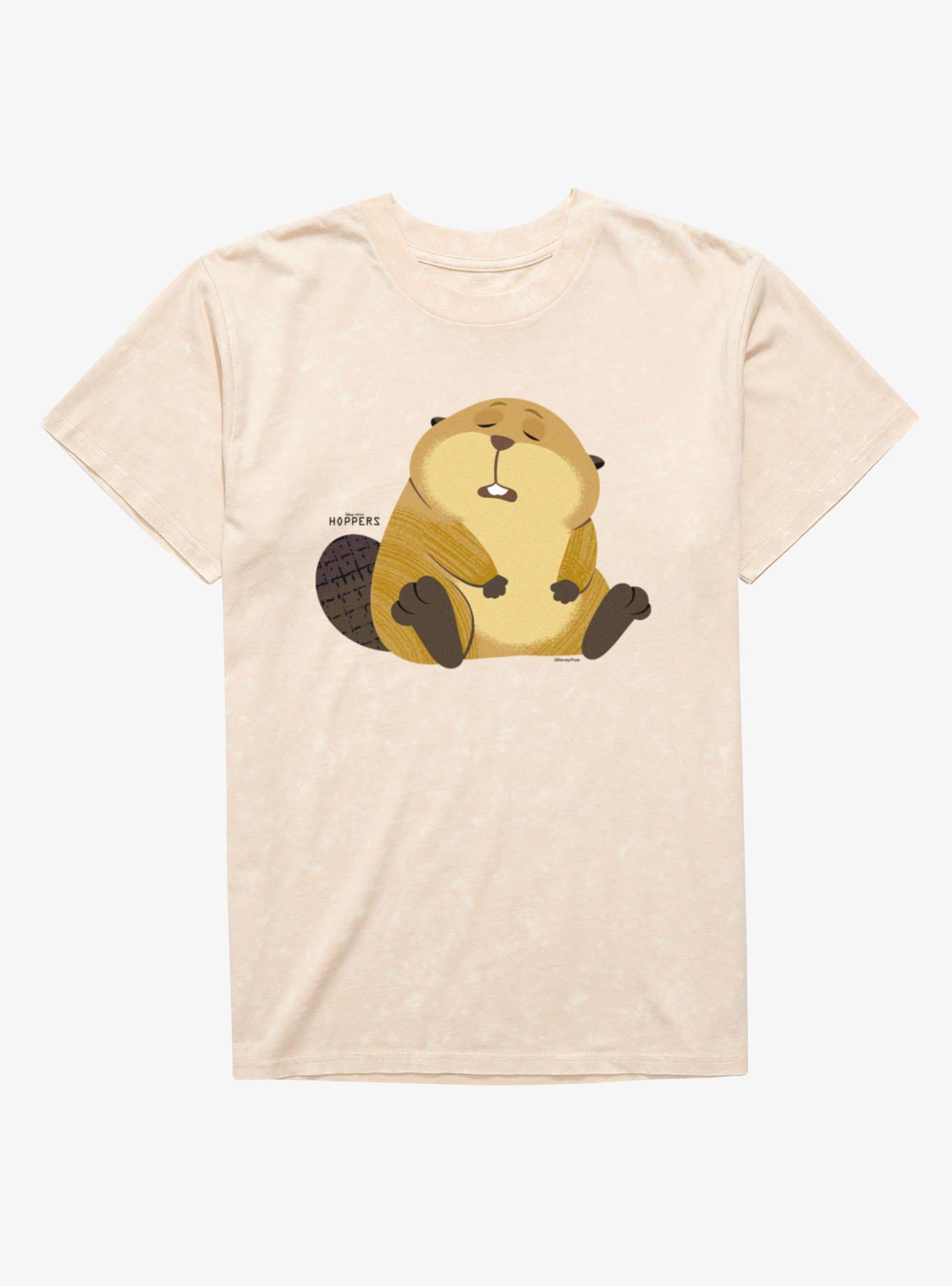 Disney Pixar Hoppers Sleepy Loaf Beaver Mineral Wash T-Shirt, , hi-res
