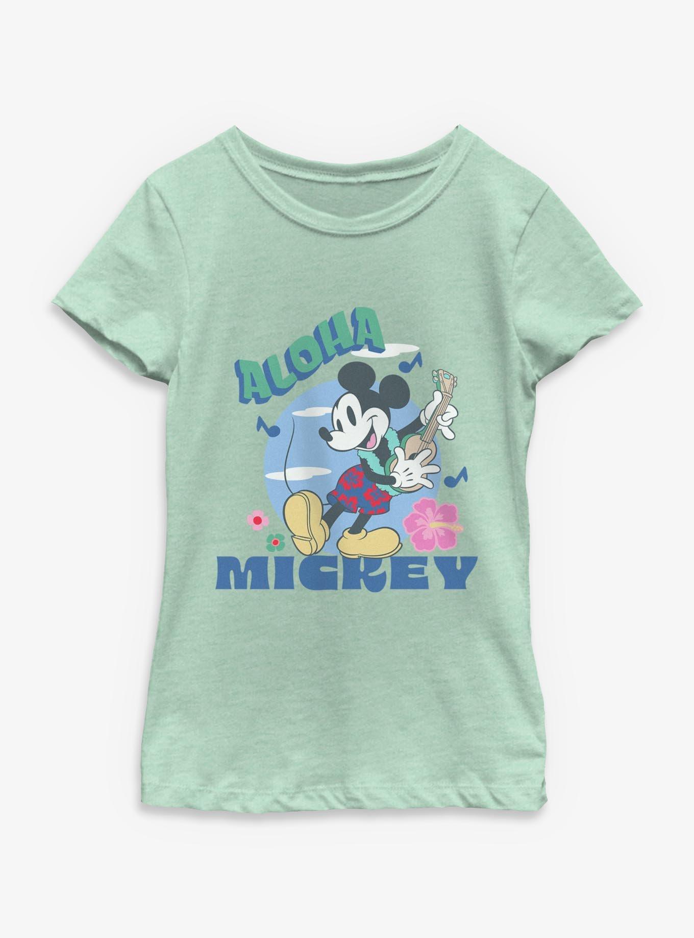 Disney Mickey Mouse Aloha Ukelele Youth Girls T-Shirt, , hi-res