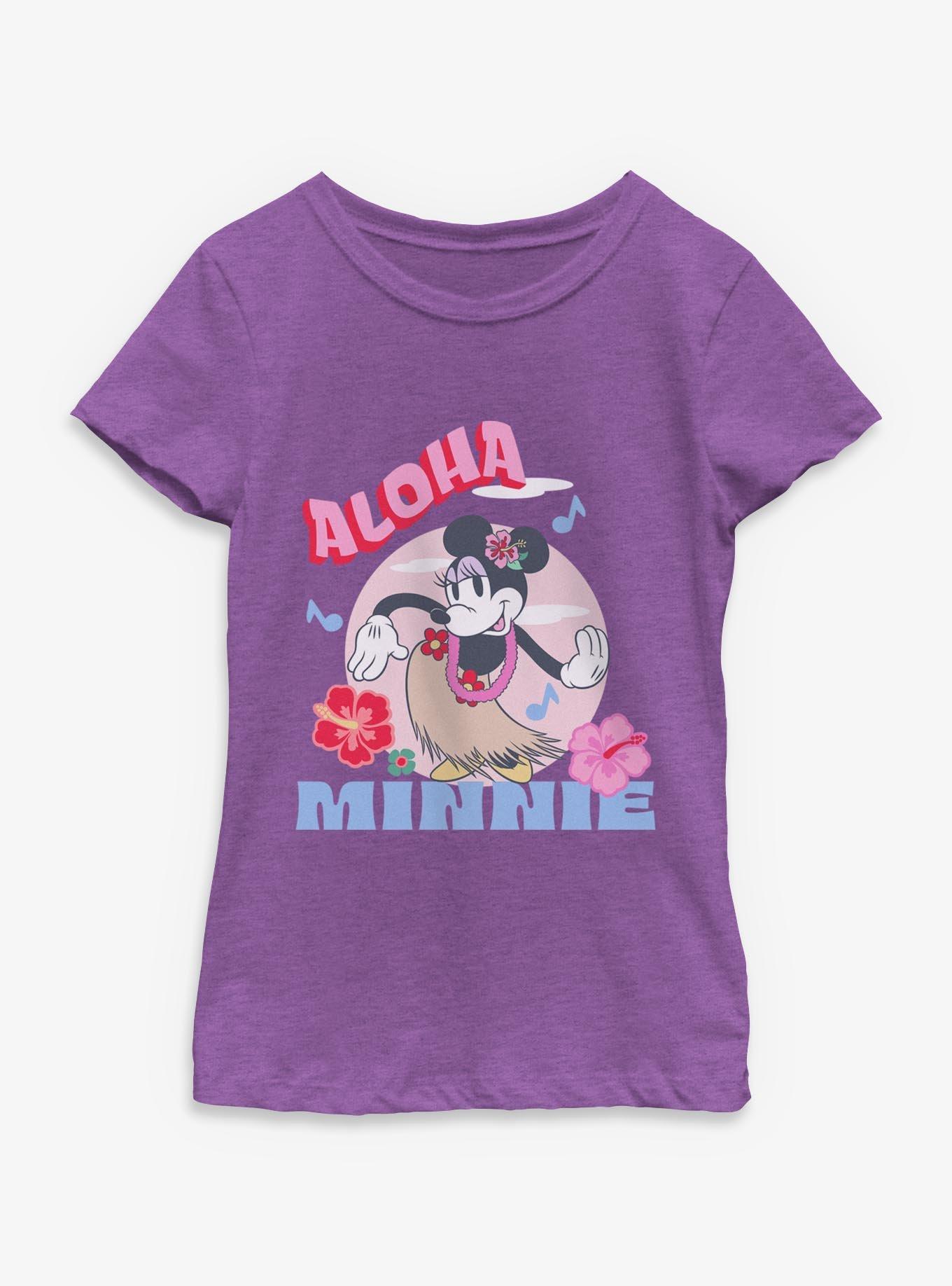 Disney Minnie Mouse Aloha Dancing Youth Girls T-Shirt, , hi-res