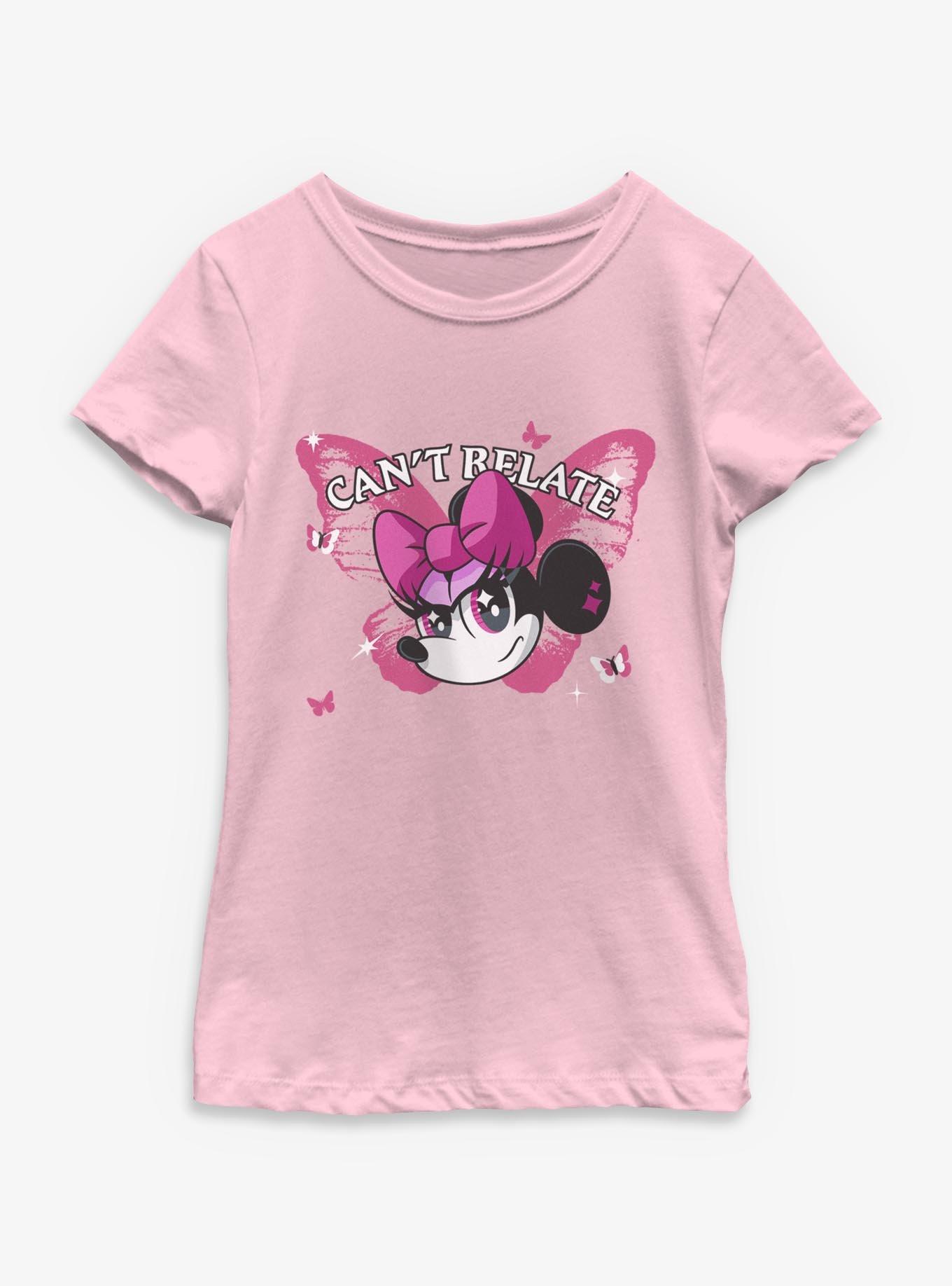 Disney Minnie Mouse Can't Relate Y2K Butterfly Youth Girls T-Shirt, , hi-res