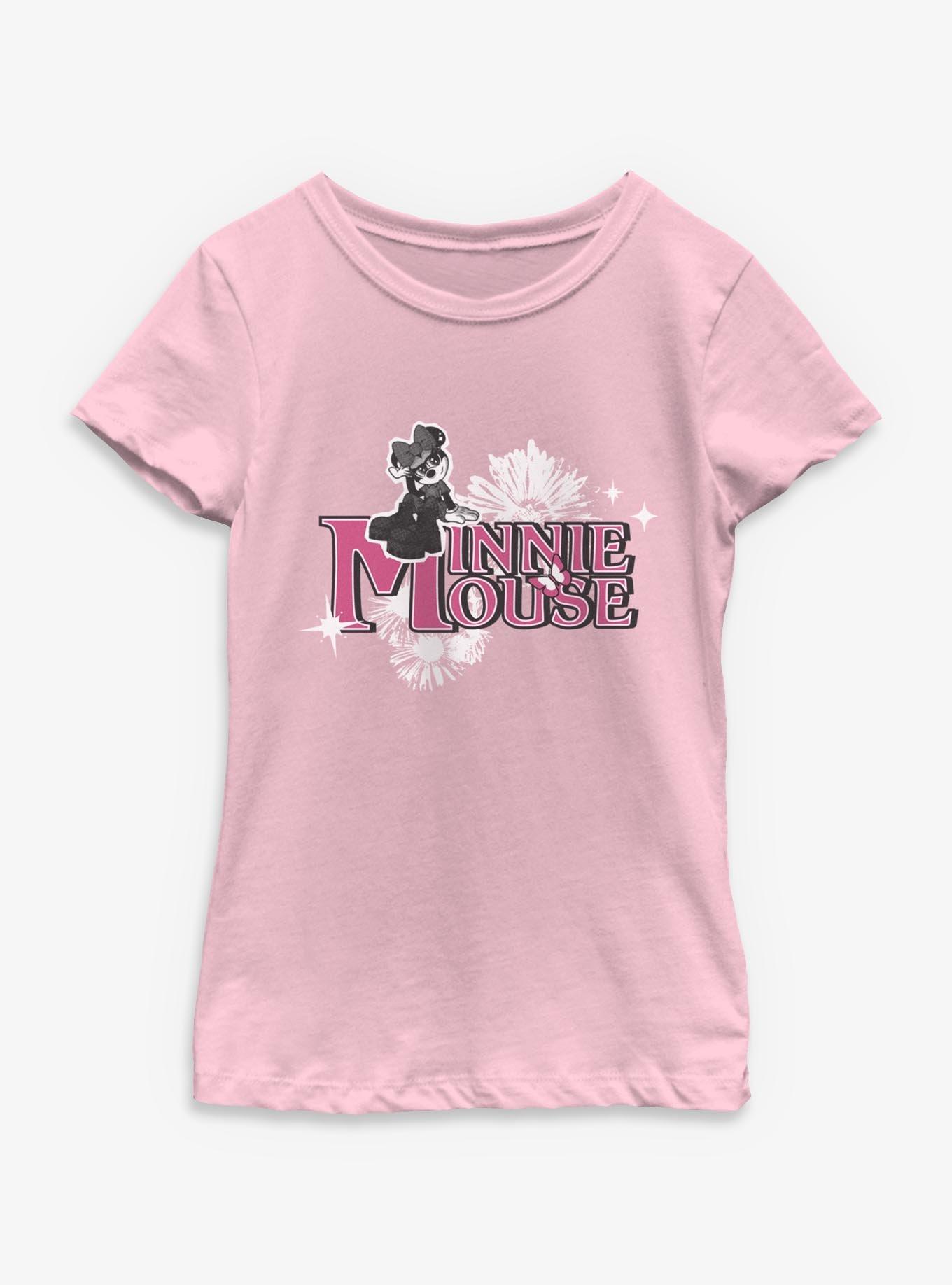 Disney Minnie Mouse Y2K Flowers Youth Girls T-Shirt, , hi-res