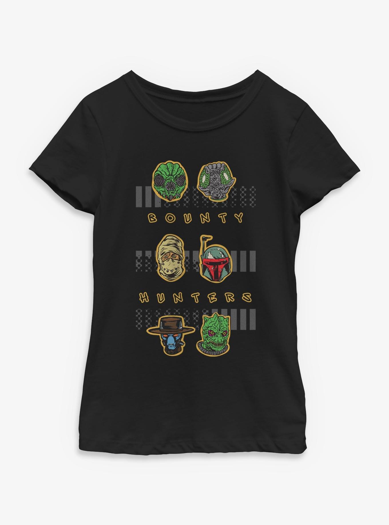 Star Wars Bounty Hunters Heads Youth Girls T-Shirt