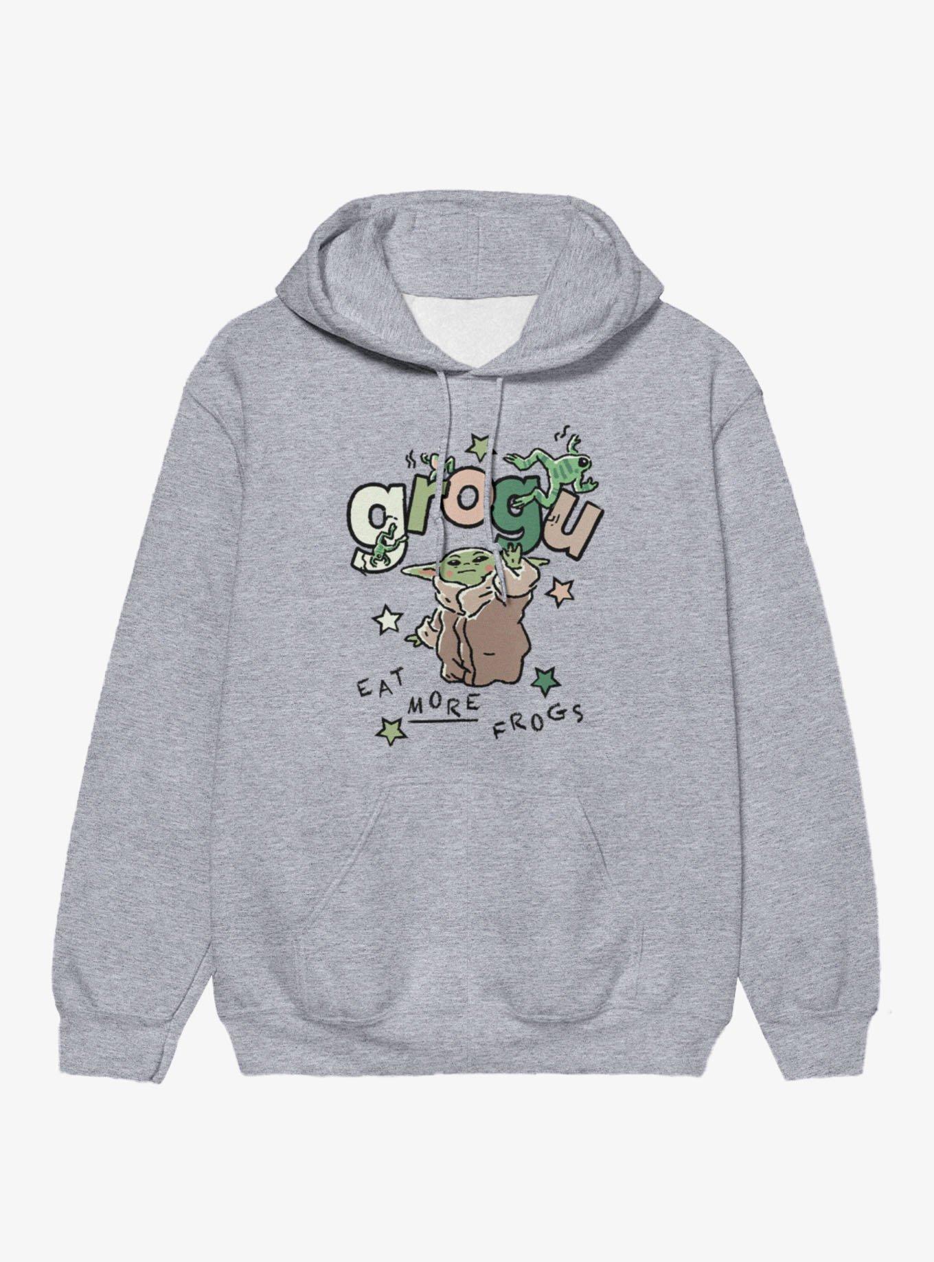 Star Wars The Mandalorian And Grogu Eat More Frog Sketch Hoodie