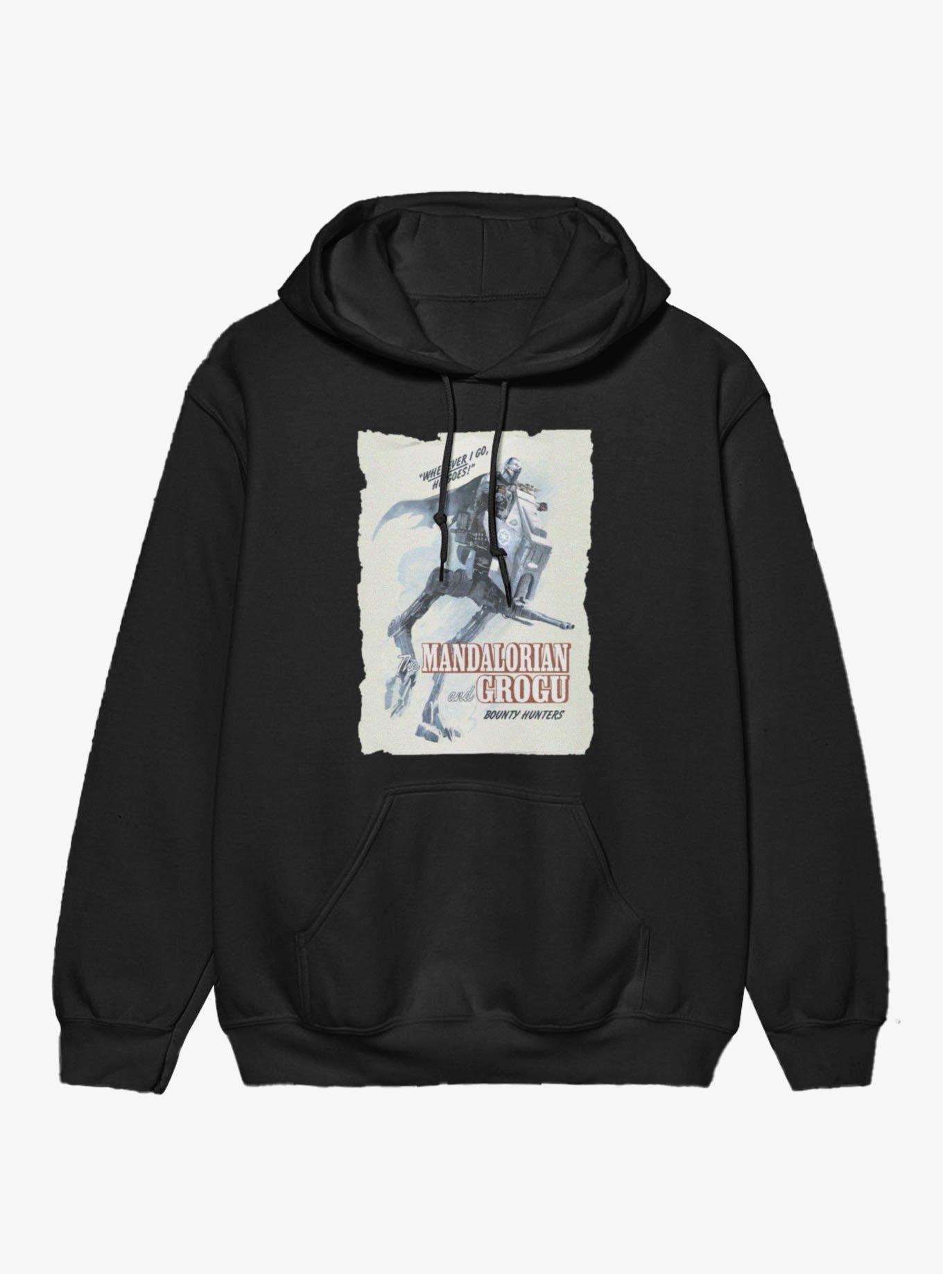 Star Wars The Mandalorian And Grogu Riding Wherever He Goes Hoodie, , hi-res