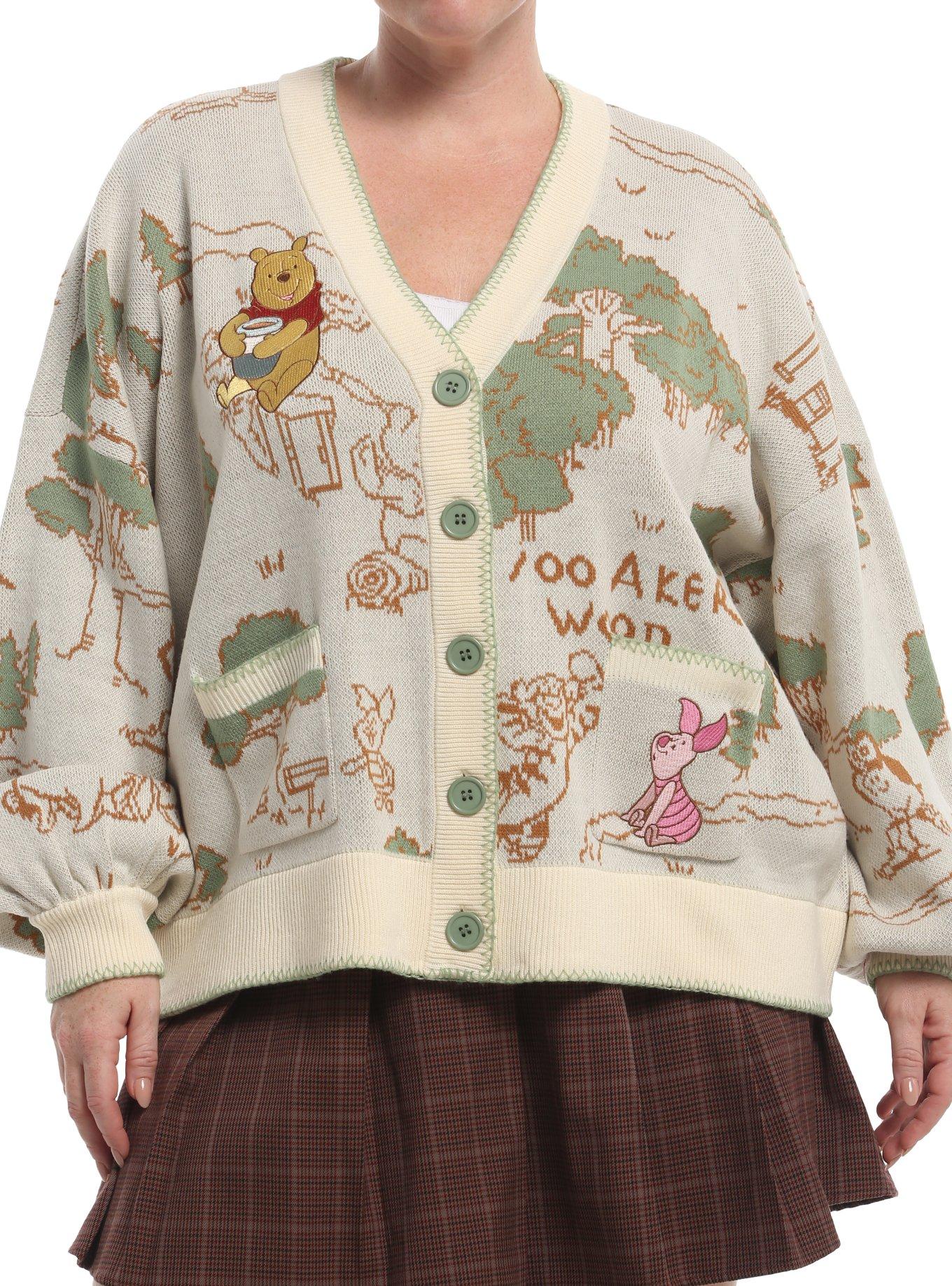 Her Universe Disney Winnie The Pooh Hundred Acre Wood Girls Cardigan Plus Size