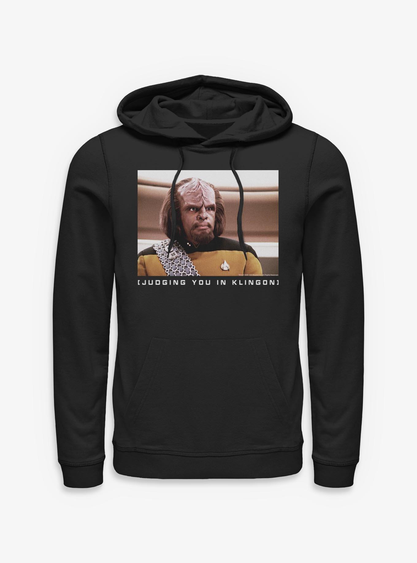 Star Trek Worf Judging You In Klingon Hoodie, , hi-res