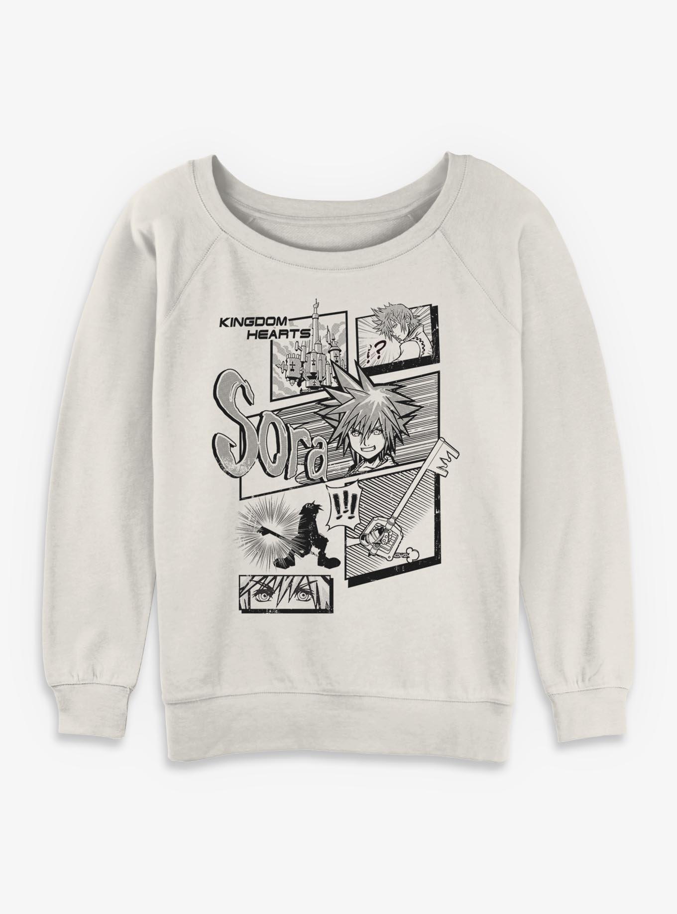 Disney Kingdom Hearts Sora Key Pages Womens Slouchy Sweatshirt, , hi-res