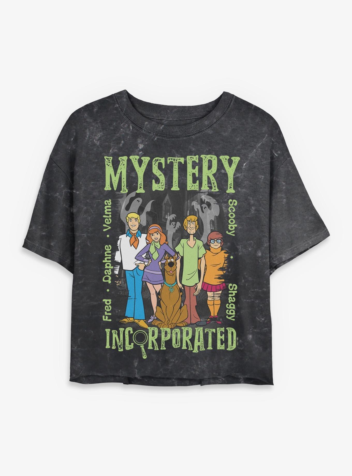 Scooby-Doo Mystery Incorporated Crew Mineral Wash Womens Crop T-Shirt, , hi-res