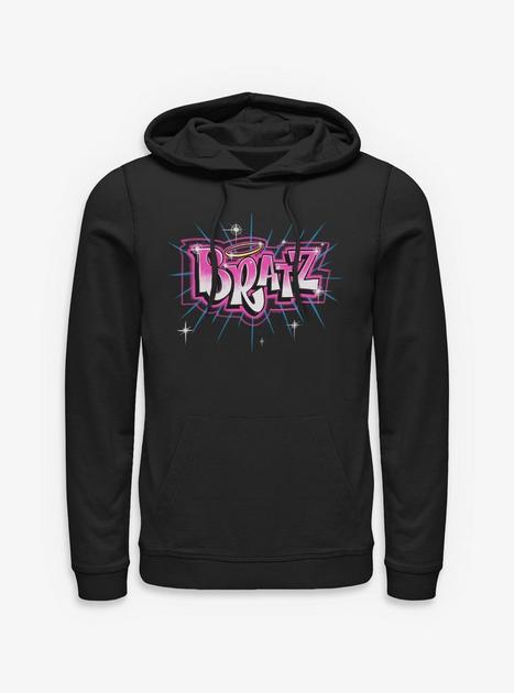 Bratz Logo Spray Paint Hoodie - BLACK | BoxLunch