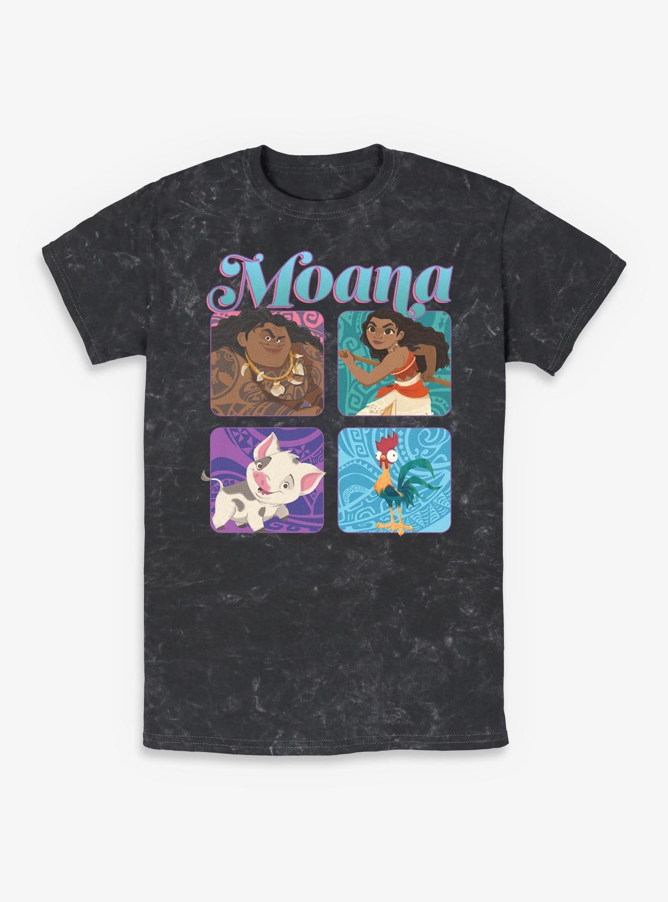 Disney Moana Boxed Up Characters Mineral Wash T-Shirt, , hi-res