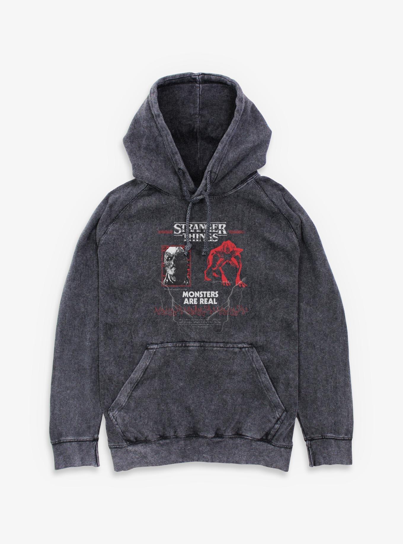 Stranger Things Vecna & Demogorgon Monsters Are Real Mineral Wash Hoodie, , hi-res