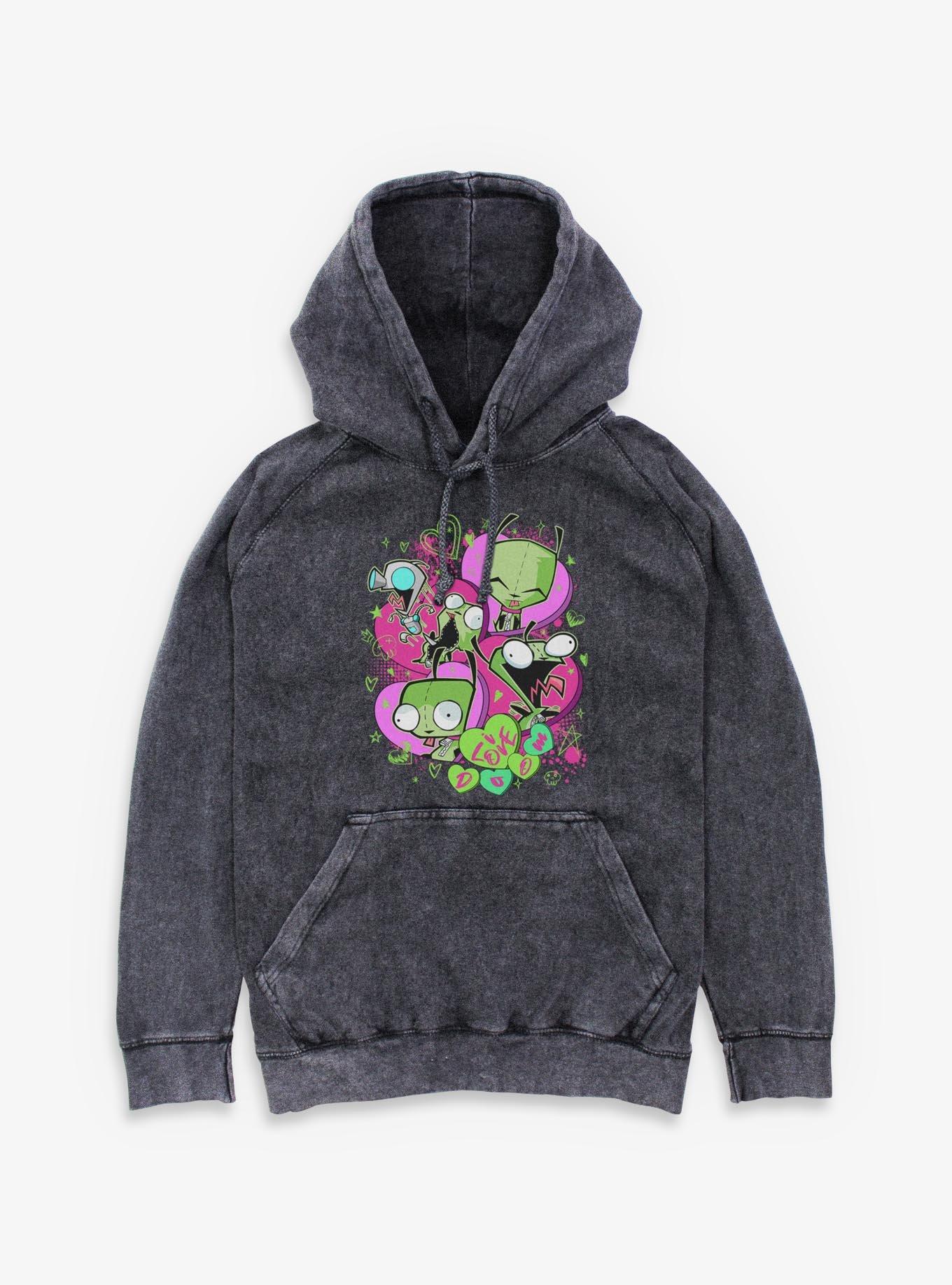 Invader ZIM I Love Doom Gir Mineral Wash Hoodie, , hi-res