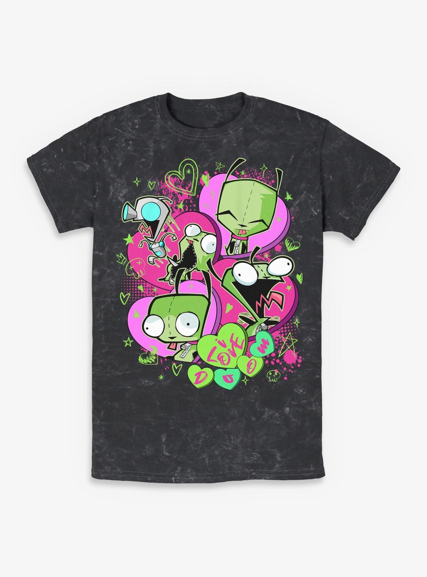 Invader ZIM I Love Doom Gir Mineral Wash T-Shirt, , hi-res