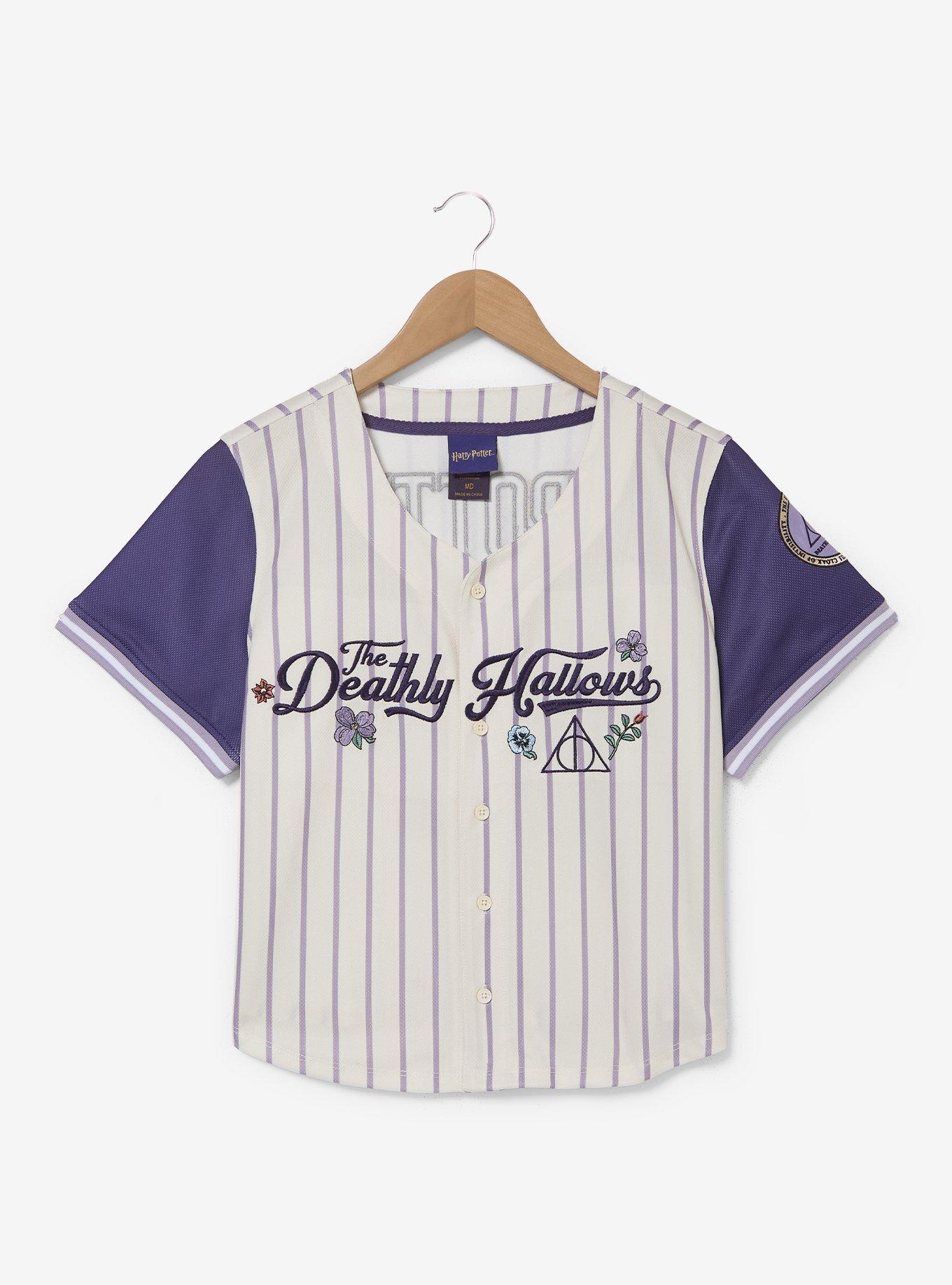 Harry Potter The Deathly Hallows Women's Plus Size Cropped Baseball Jersey â€” BoxLunch Exclusive
