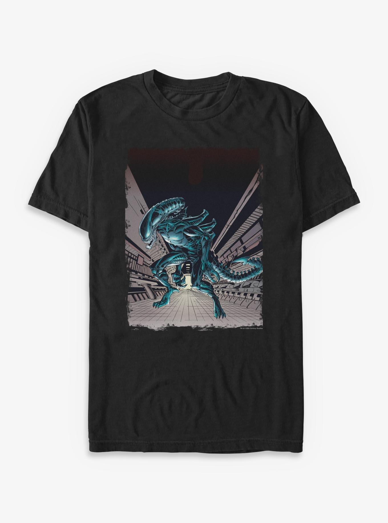 Alien Blue Xenomorph T-Shirt, BLACK, hi-res
